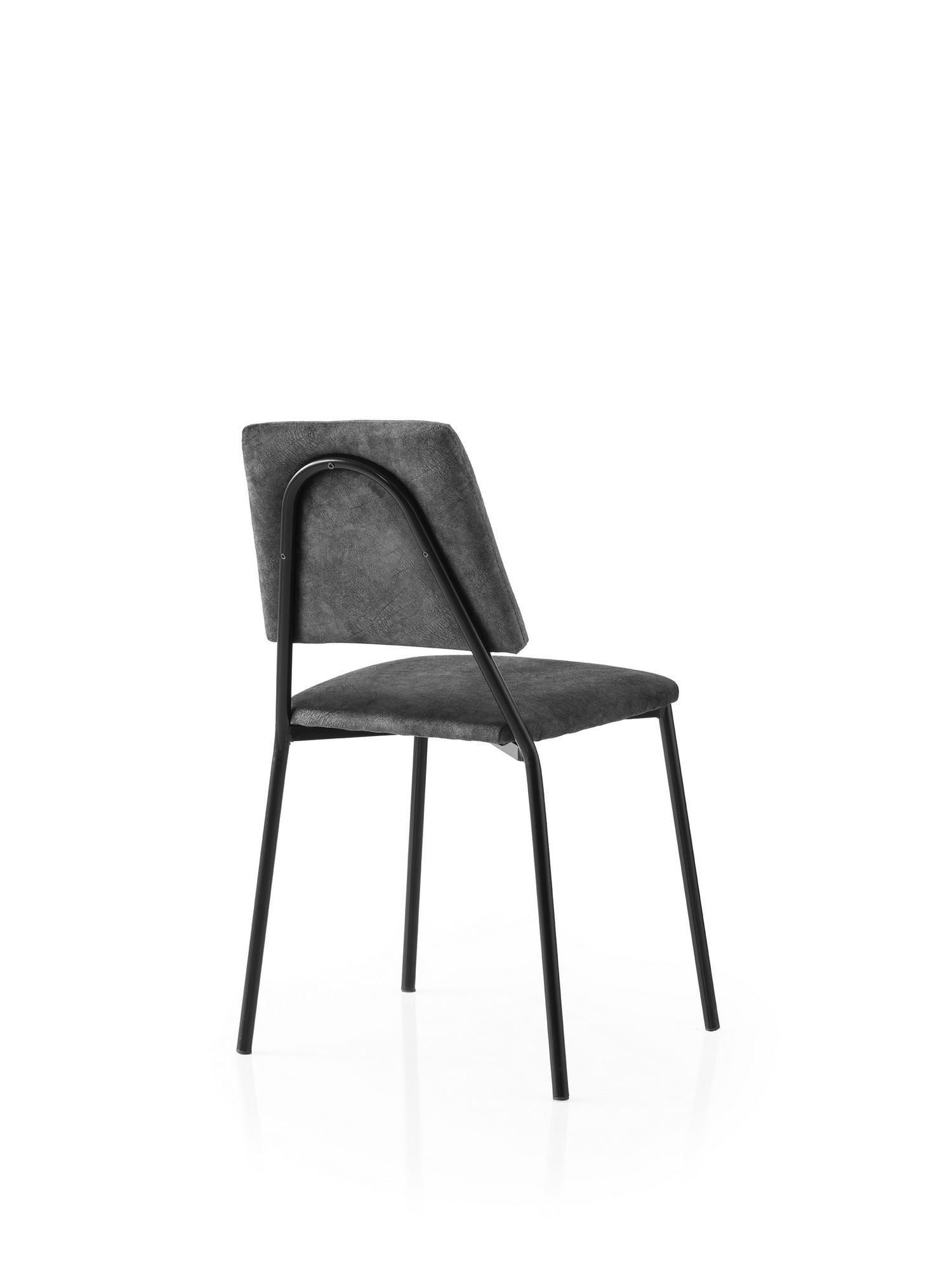 Set scaune (2 bucăți) Hanah Home, PAL melaminat, 42.5 x 54 x 77.5 cm, negru/antracit, 974NMB1906 — imaginea 3