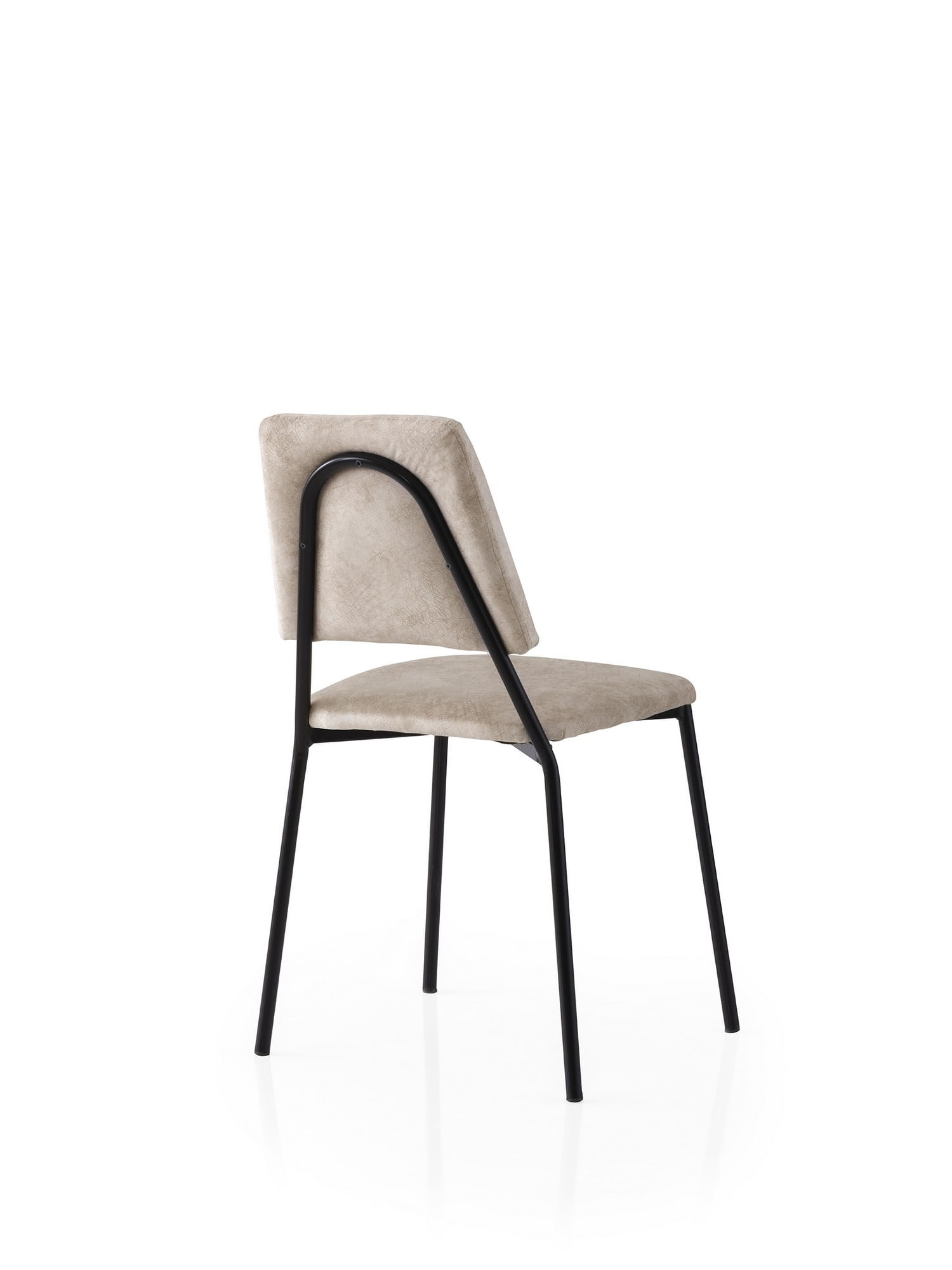 Set scaune (2 bucăți) Hanah Home, PAL melaminat, 42.5 x 54 x 77.5 cm, negru/ecru, 974NMB1903 — imaginea 3