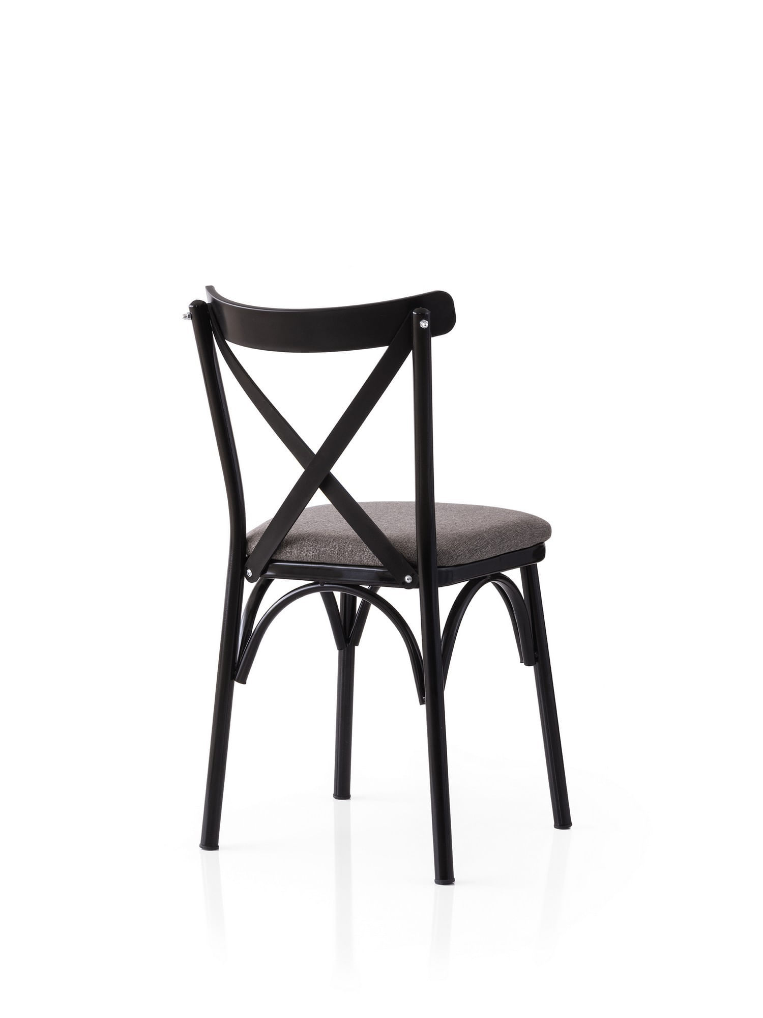 Set scaune (2 bucăți) Hanah Home, PAL melaminat, 42 x 40 x 81 cm, negru/gri, 974NMB1888 — imaginea 4