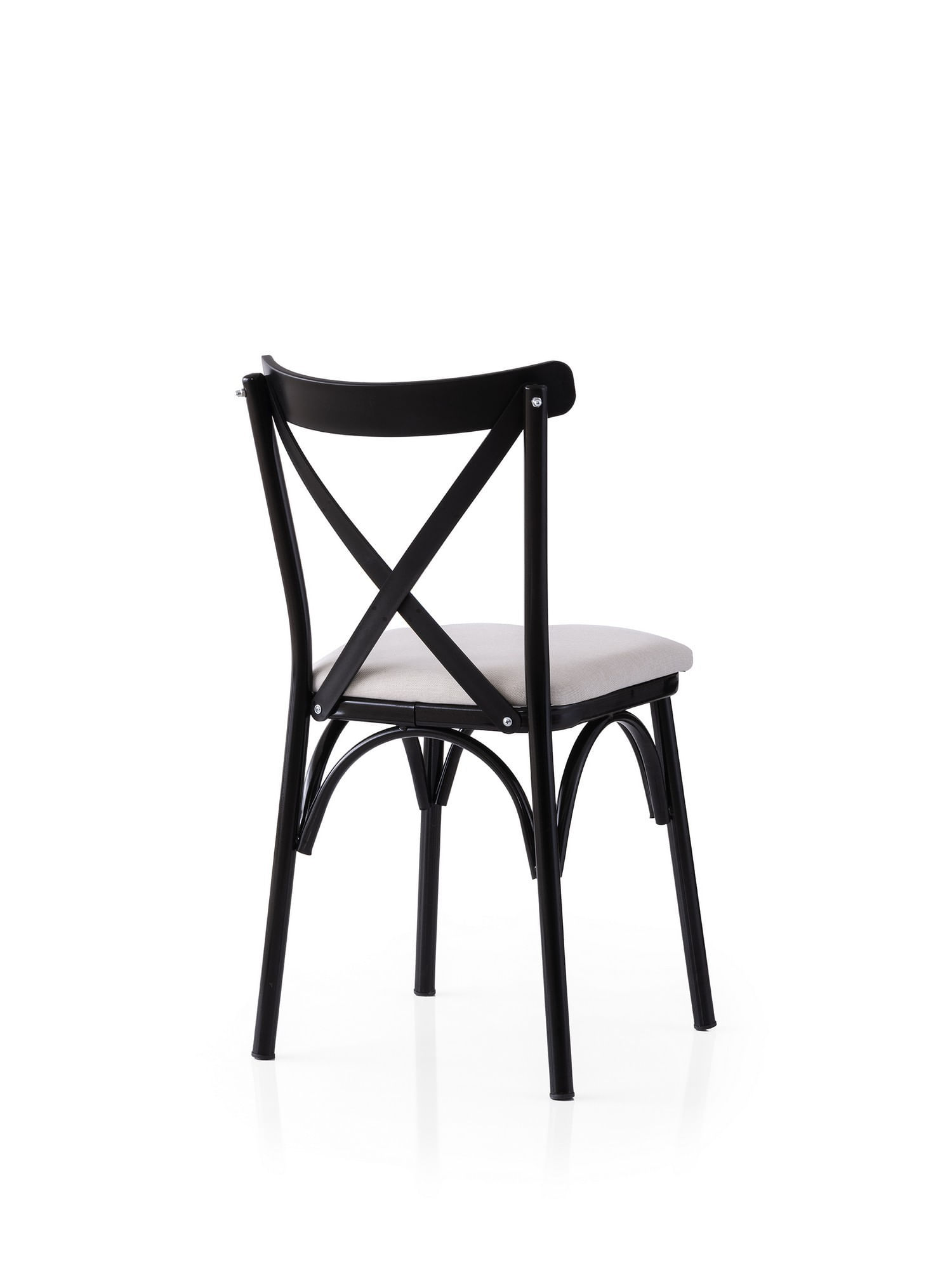 Set scaune (2 bucăți) Hanah Home, PAL melaminat, 42 x 40 x 81 cm, negru/alb, 974NMB1885 — imaginea 4