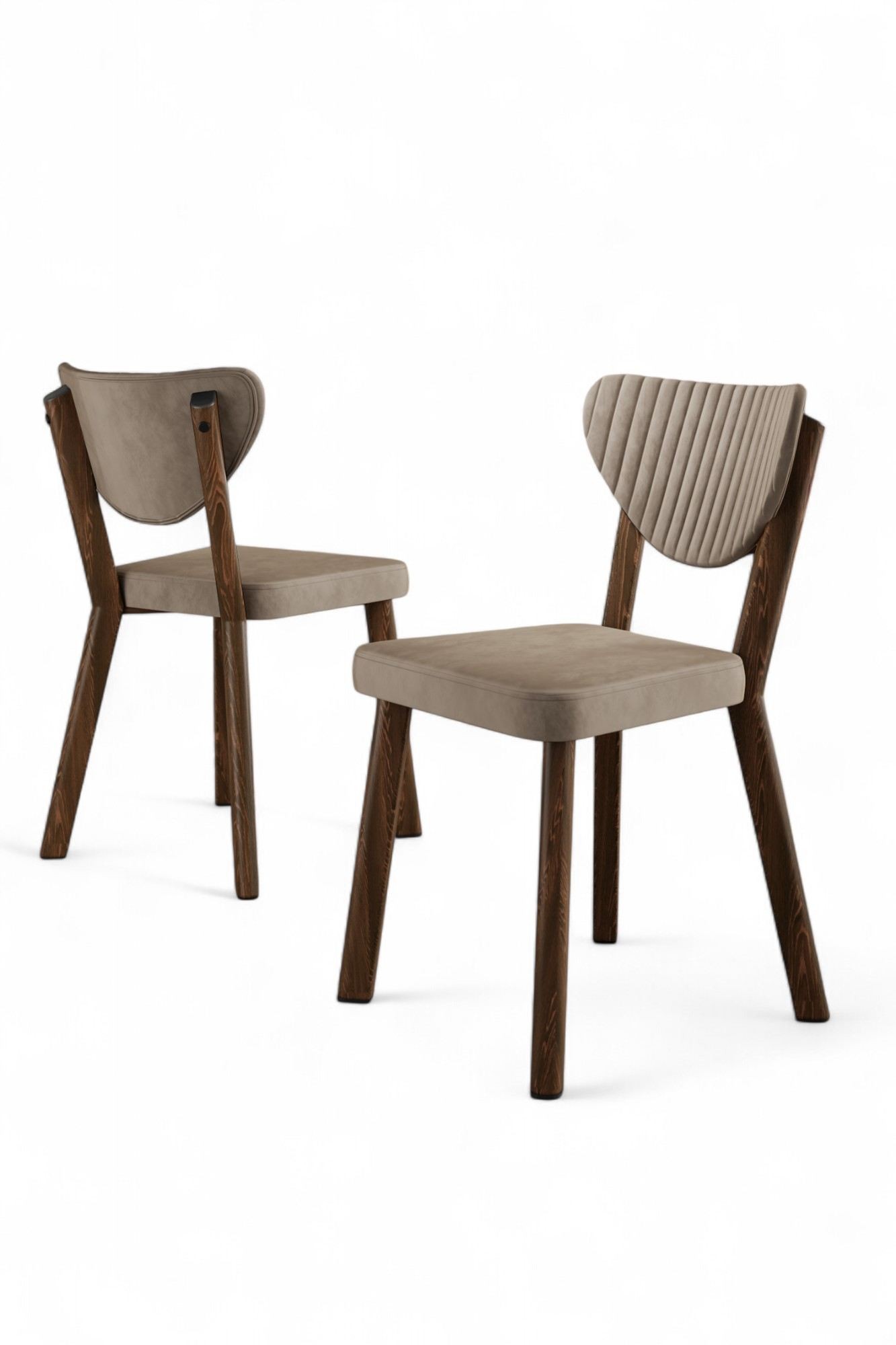 Set scaune (6 bucăți) Hanah Home, placaj, 45 x 46 x 86 cm, cappuccino/maro, 240CHR1791 — imaginea 3