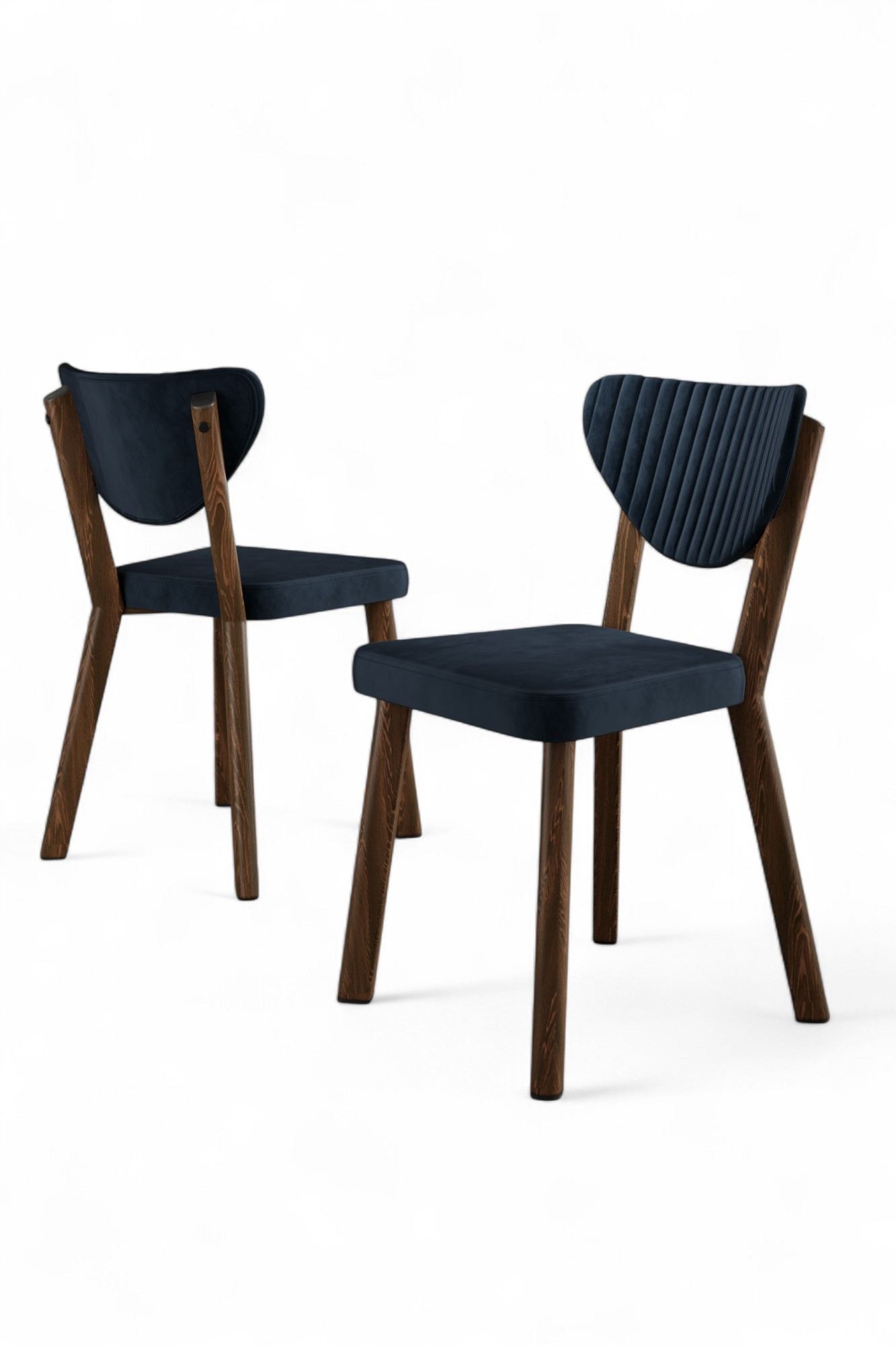 Set scaune (6 bucăți) Hanah Home, placaj, 45 x 46 x 86 cm, antracit/maro, 240CHR1787 — imaginea 3