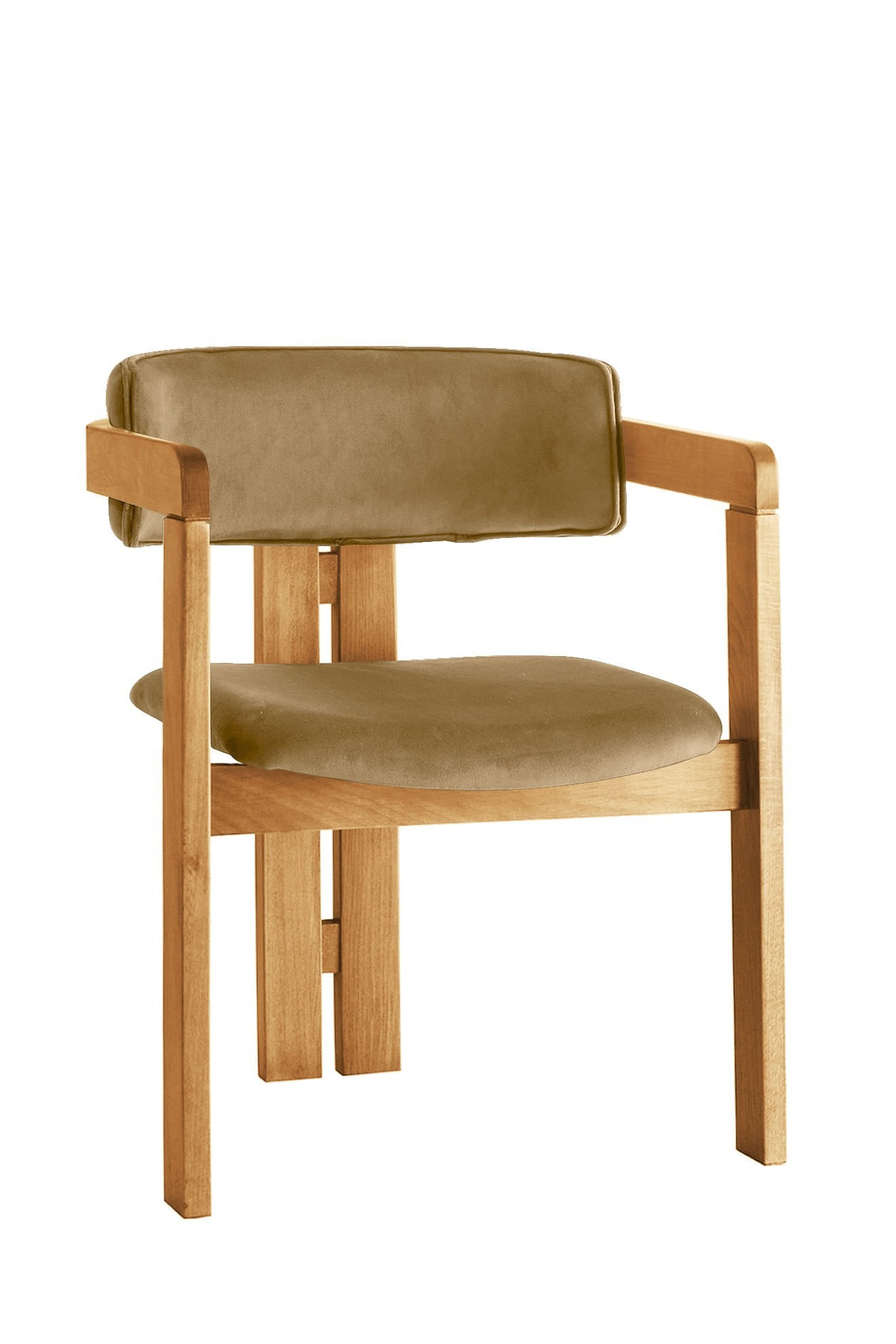 Scaun Hanah Home, placaj, 58 x 49 x 76 cm, stejar/deschis taupe, 974NMB1761 — imaginea 3