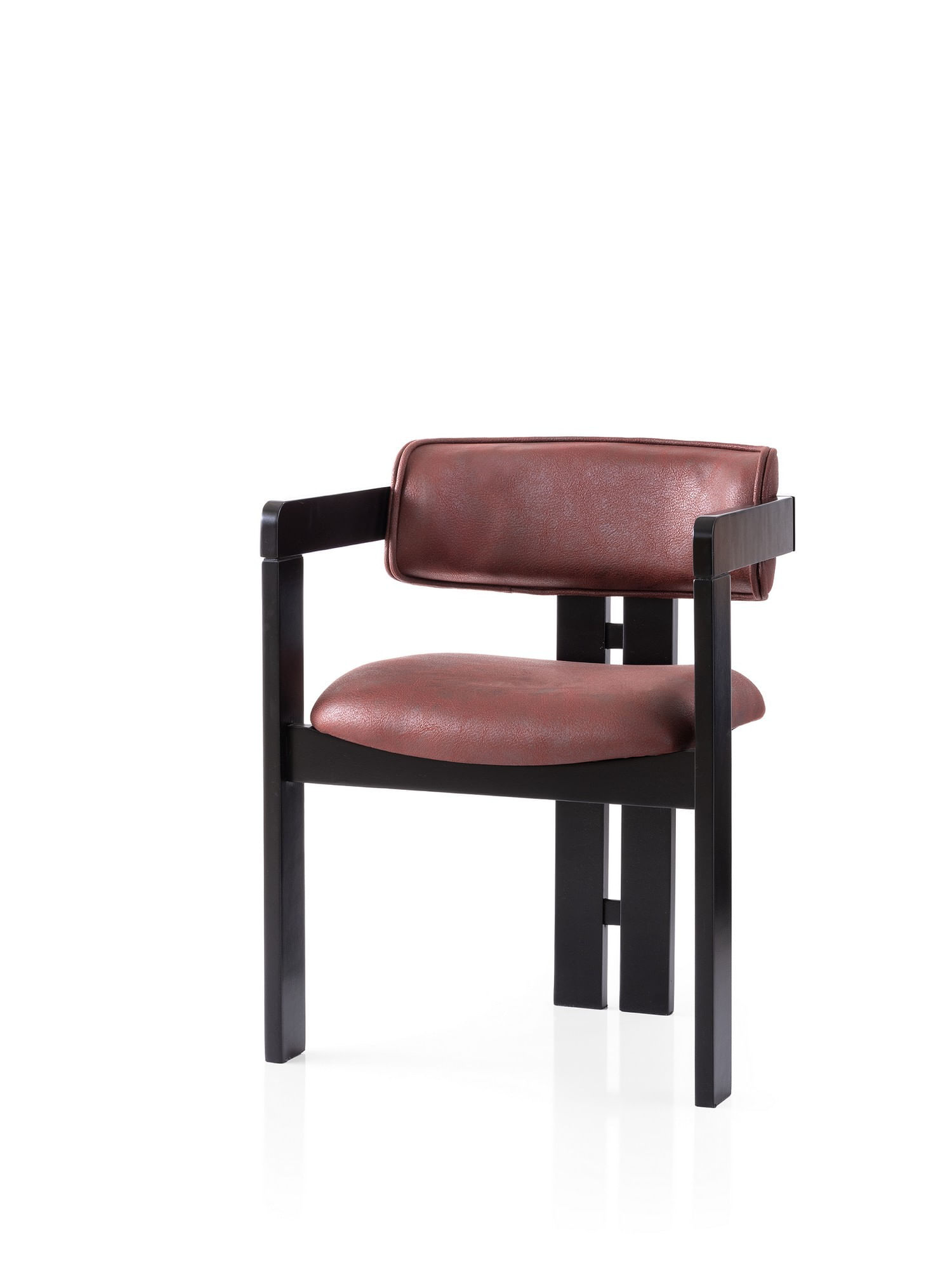 Scaun Hanah Home, placaj, 57 x 44 x 76 cm, negru/roșu, 974NMB1850 — imaginea 3