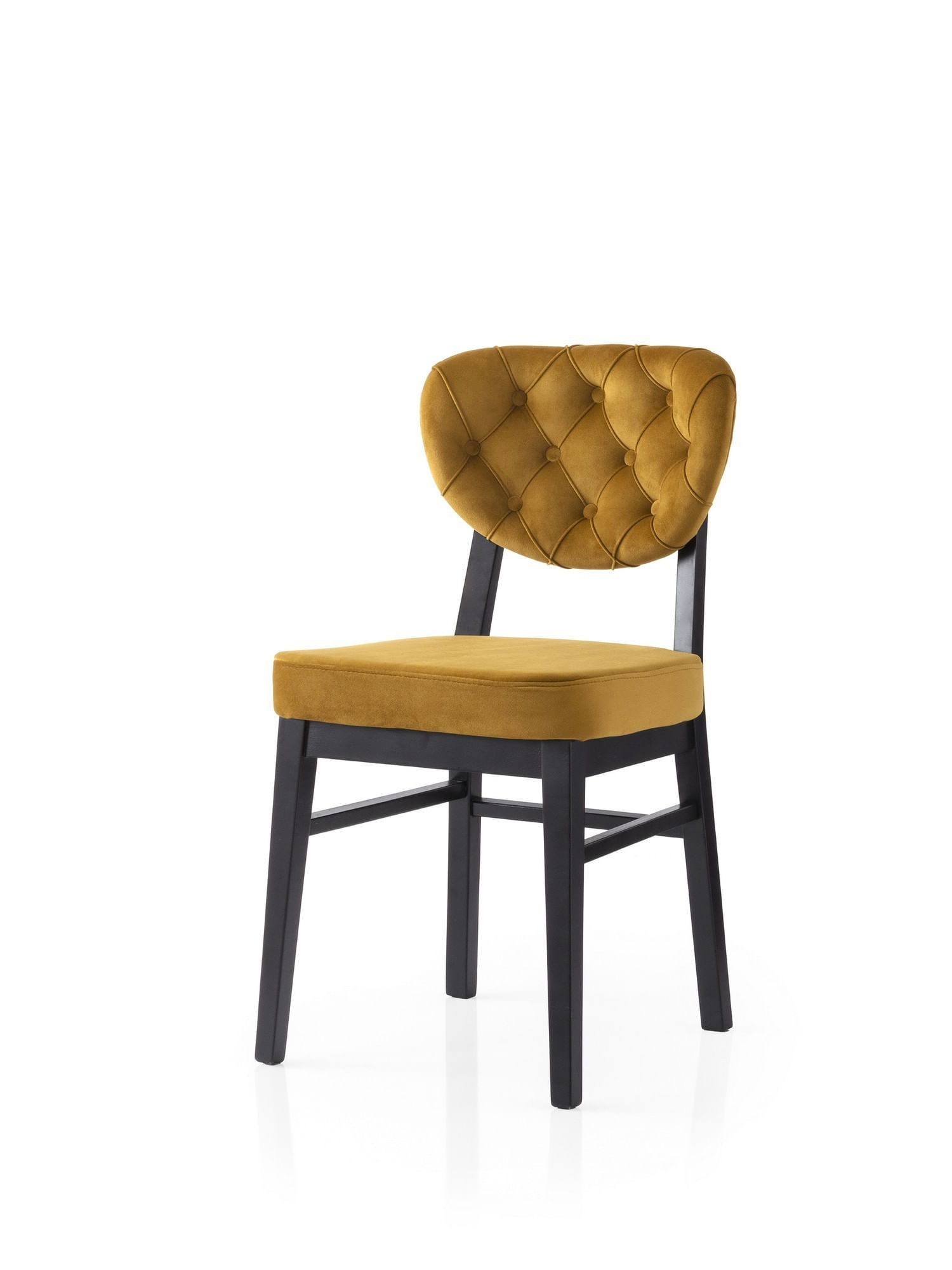 Set scaune (2 bucăți) Hanah Home, PAL melaminat, 47 x 52 x 88 cm, negru/muștar, 974NMB1889 — imaginea 4