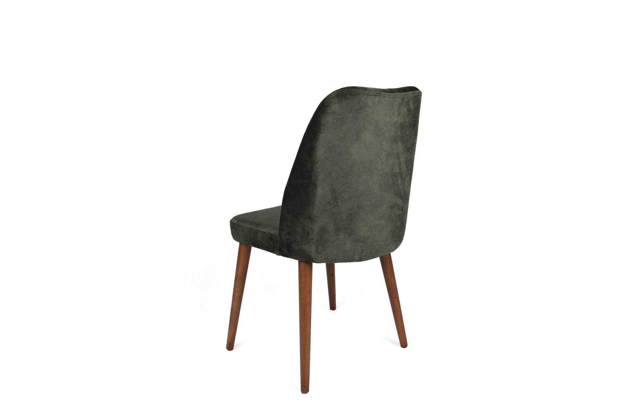 Set scaune (4 bucăți) Hanah Home, catifea, 50 x 49 x 90 cm, kaki/nuc, 974NMB1560 — imaginea 2
