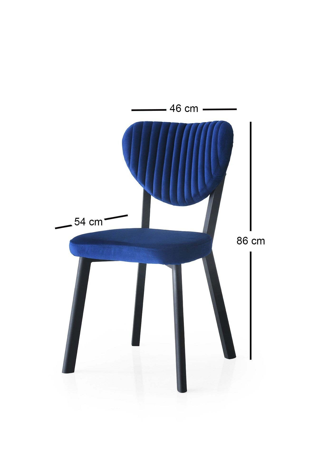 Set scaune (2 bucăți) Hanah Home, PAL melaminat, 46 x 54 x 86 cm, bleumarin, 974NMB1809