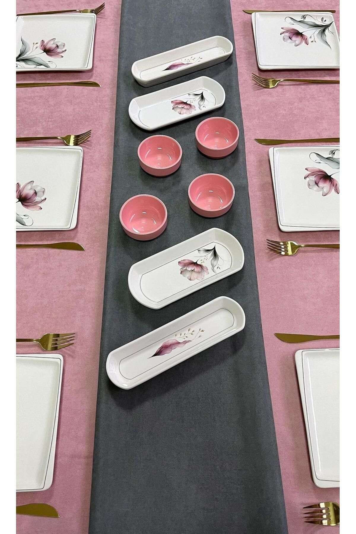 Set mic dejun (14 bucăți) Hermia, ceramică, multicolor, 759NRE1108