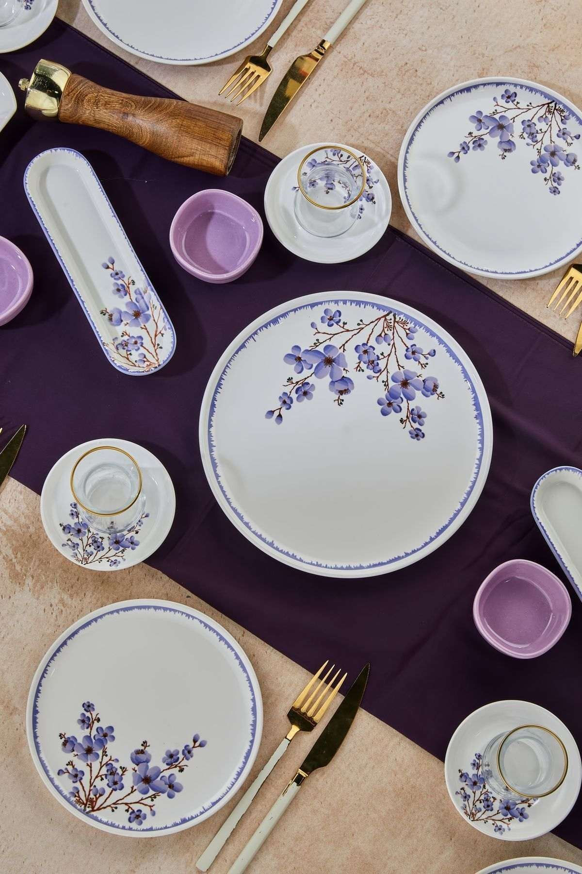 Set mic dejun (21 bucăți) Hermia, ceramică, multicolor, 759NRE1112