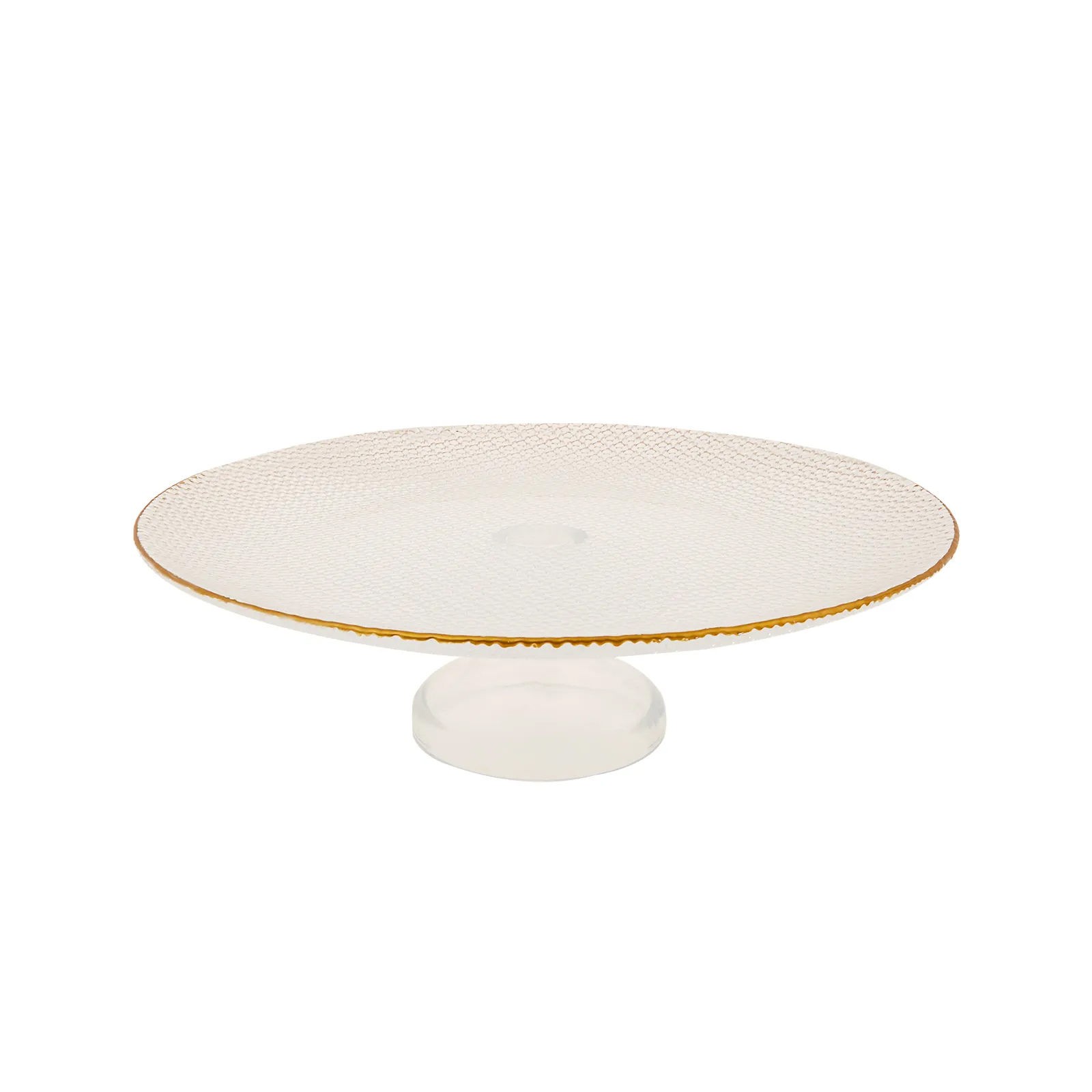 Set farfurii desert (7 bucăți) Hermia, sticlă, auriu, 216KRC1190