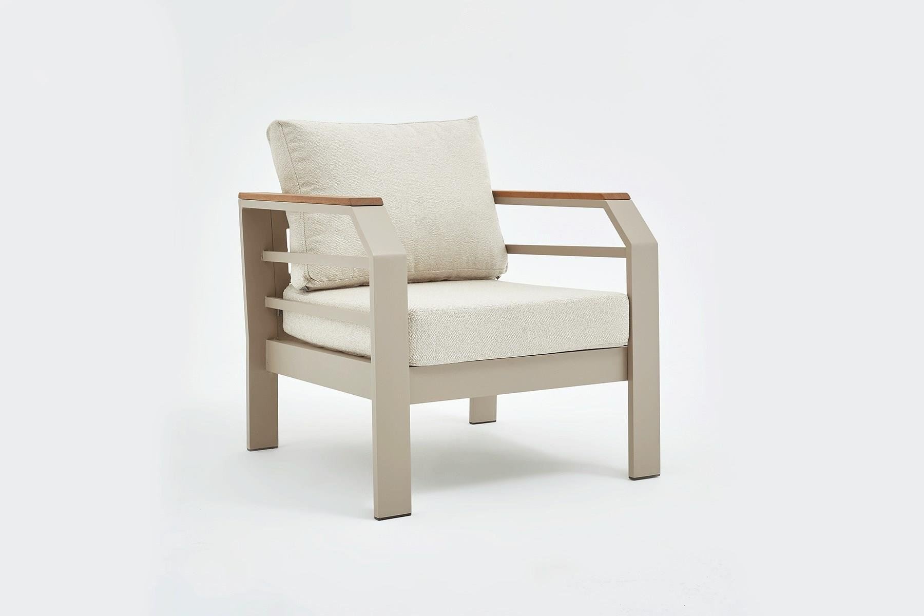 Set lounge gradina Hanah Home, burete, 195 x 66 x 74 cm, bej, 561CLR1143 — imaginea 6