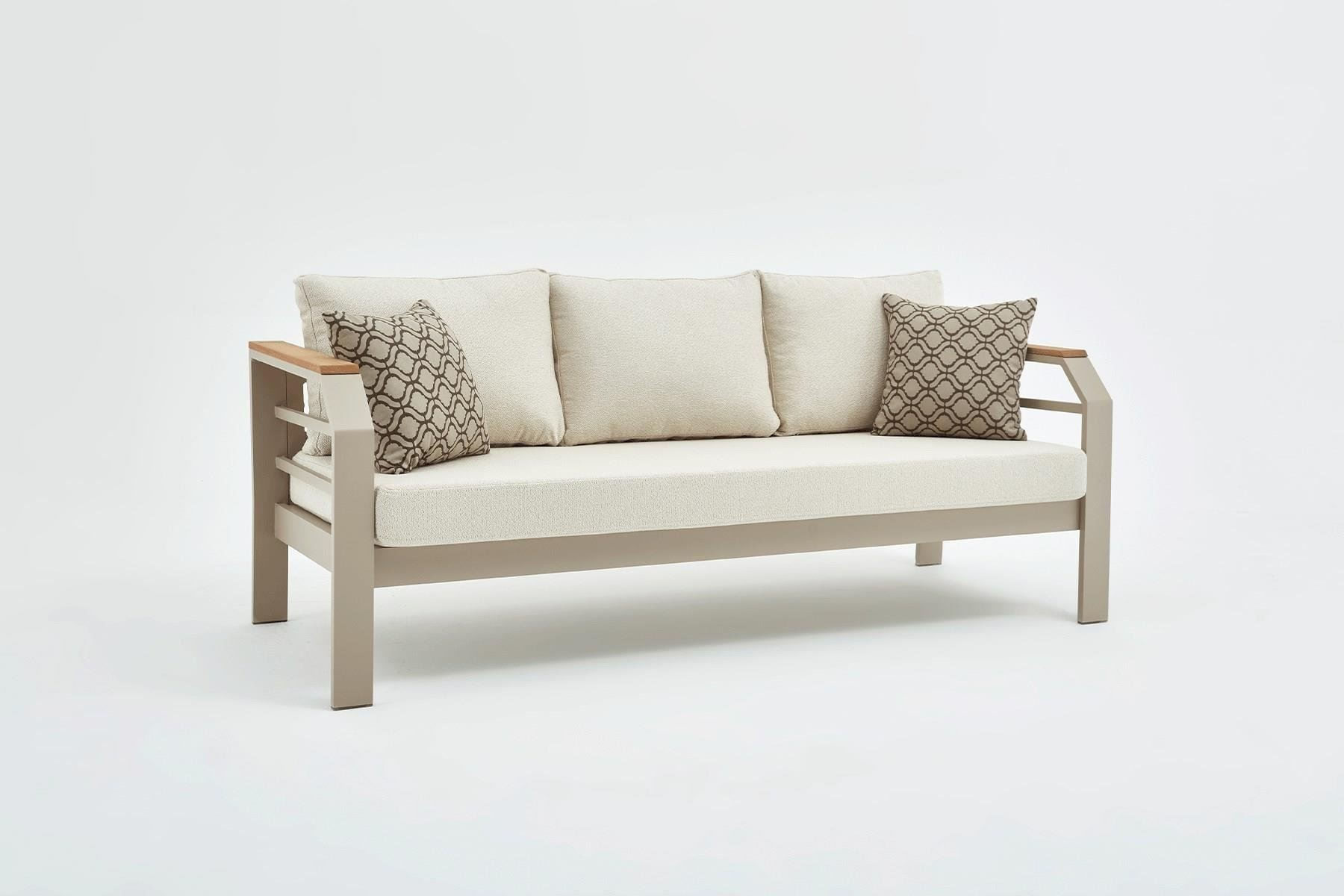 Set lounge gradina Hanah Home, burete, 195 x 66 x 74 cm, bej, 561CLR1143 — imaginea 10