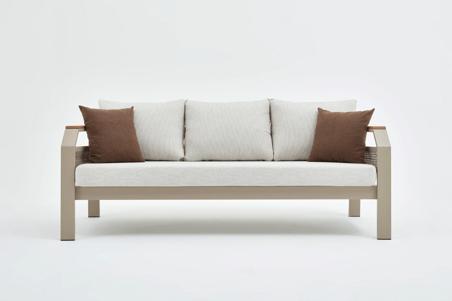 Set lounge gradina Hanah Home, burete, 195 x 66 x 74 cm, bej, 561CLR1140 — imaginea 7