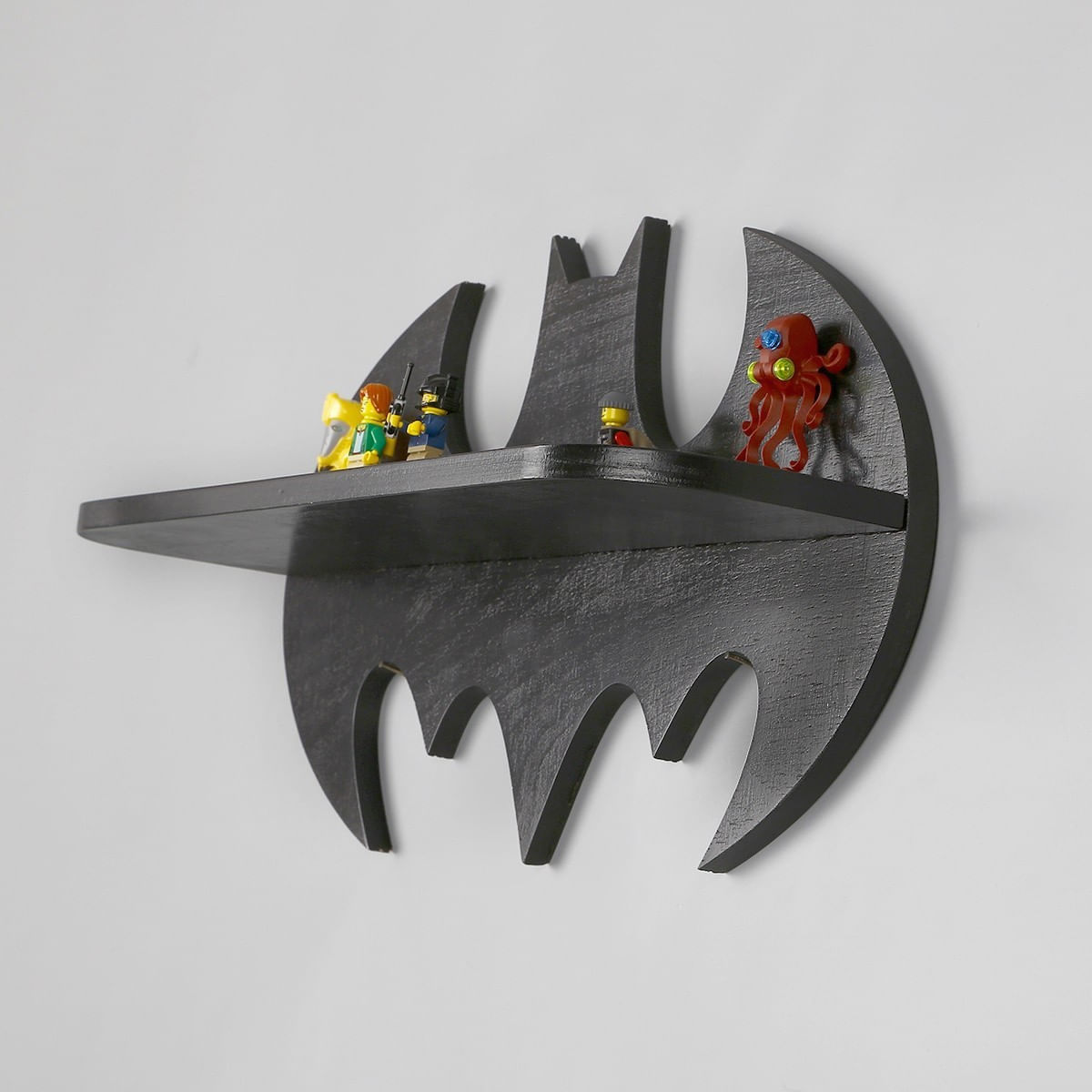 Raft decorativ lemn Hanah Home, placaj, 47 x 7 x 25 cm, negru, 792EVL2938 — imaginea 3