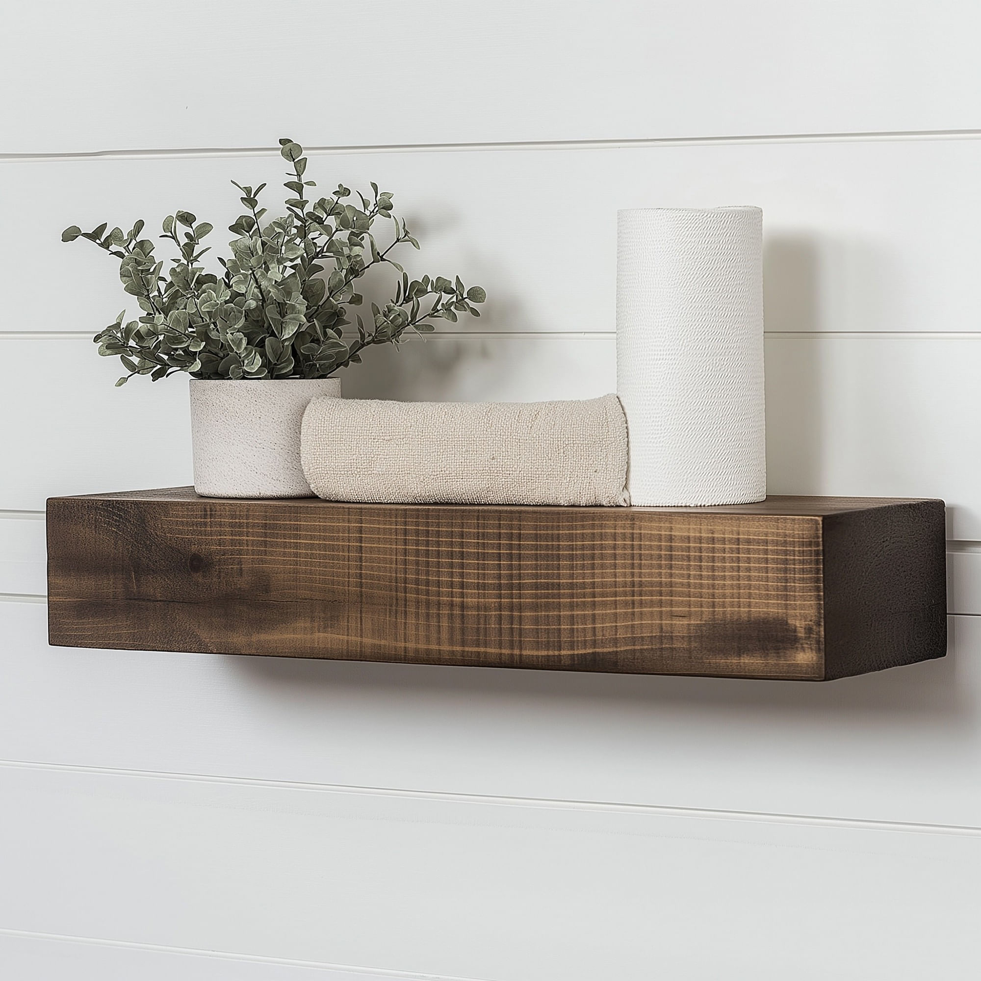 Raft decorativ lemn Hanah Home, lemn masiv, 13 x 11 x 60 cm, lemn, 792EVL2924 — imaginea 3
