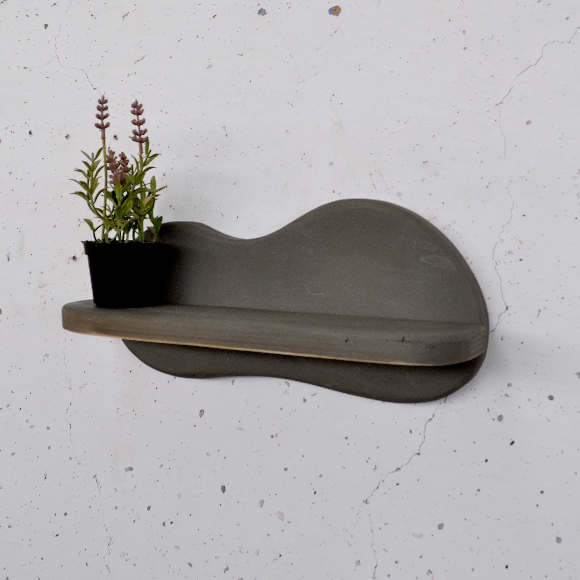 Raft decorativ lemn Hanah Home, placaj, 34 x 10 x 15 cm, gri, 792EVL2956 — imaginea 2