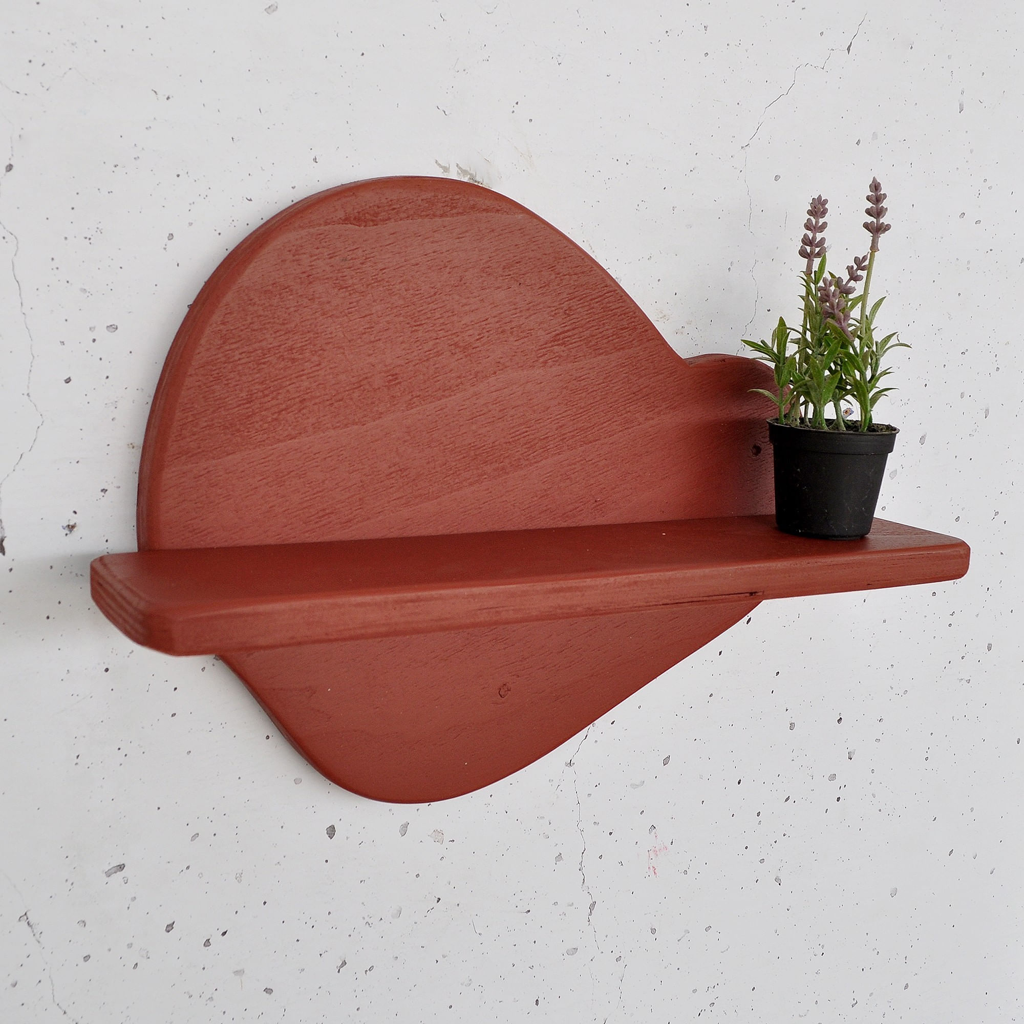 Raft decorativ lemn Hanah Home, placaj, 35 x 11 x 28 cm, portocaliu, 792EVL2959 — imaginea 4