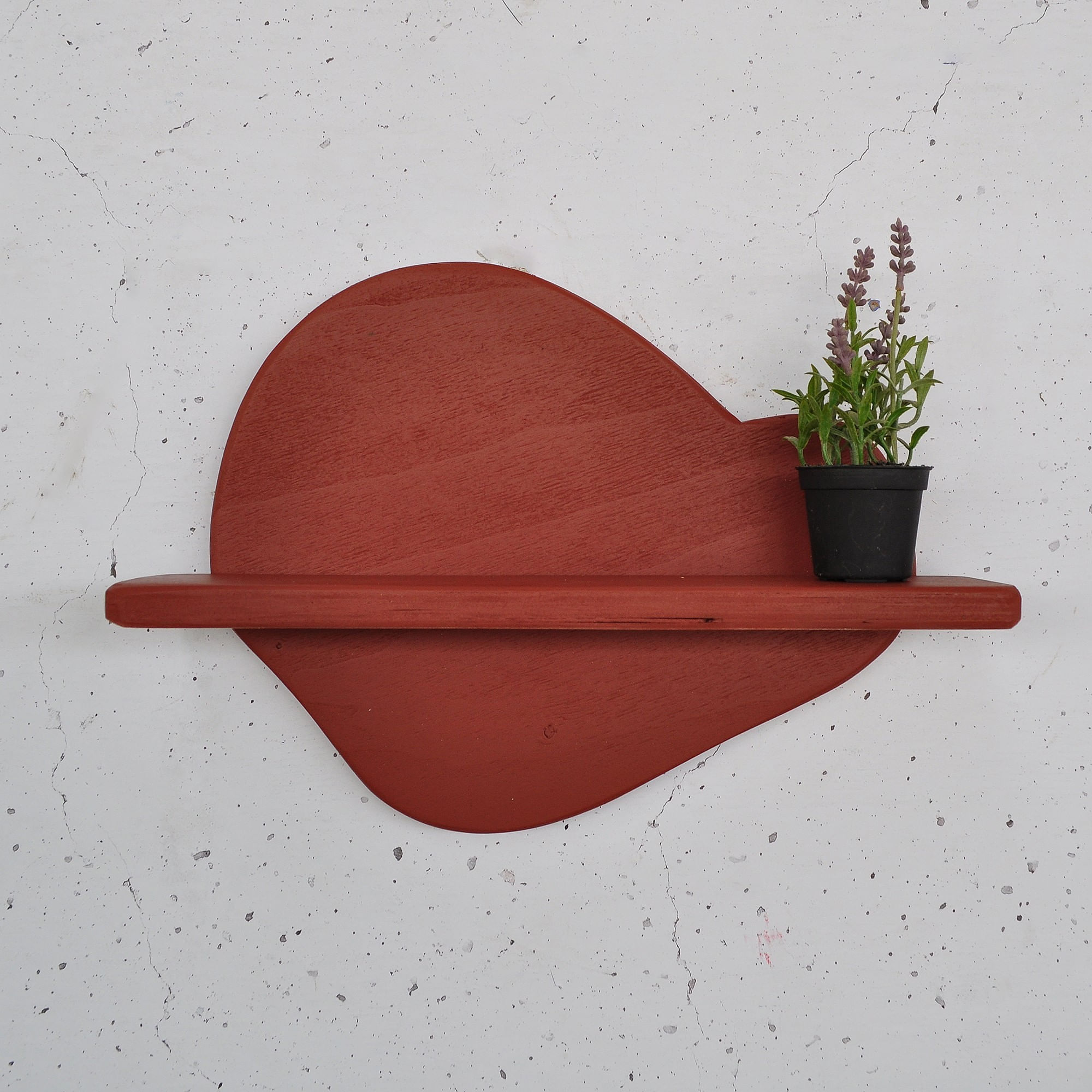 Raft decorativ lemn Hanah Home, placaj, 35 x 11 x 28 cm, portocaliu, 792EVL2959 — imaginea 7