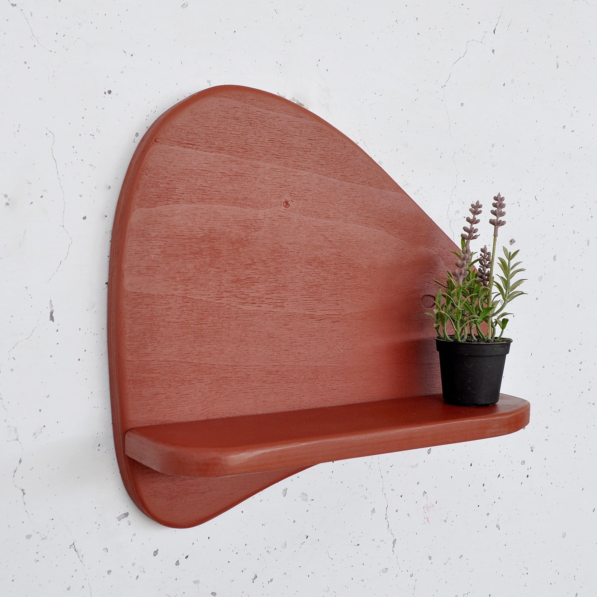 Raft decorativ lemn Hanah Home, placaj, 35 x 11 x 32 cm, roșu, 792EVL2955 — imaginea 4