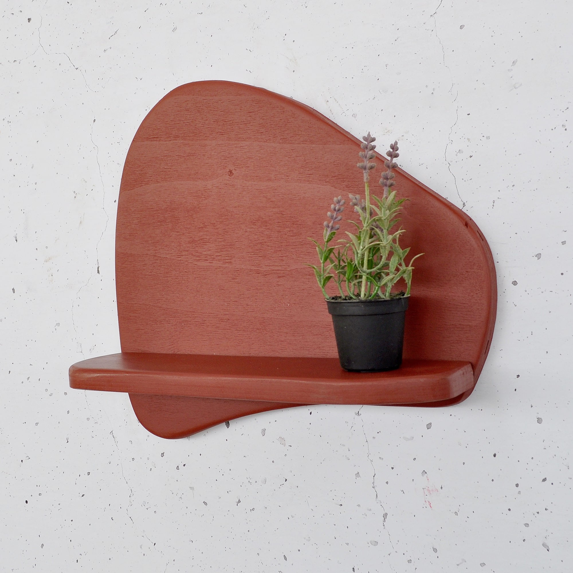Raft decorativ lemn Hanah Home, placaj, 35 x 11 x 32 cm, roșu, 792EVL2955 — imaginea 7