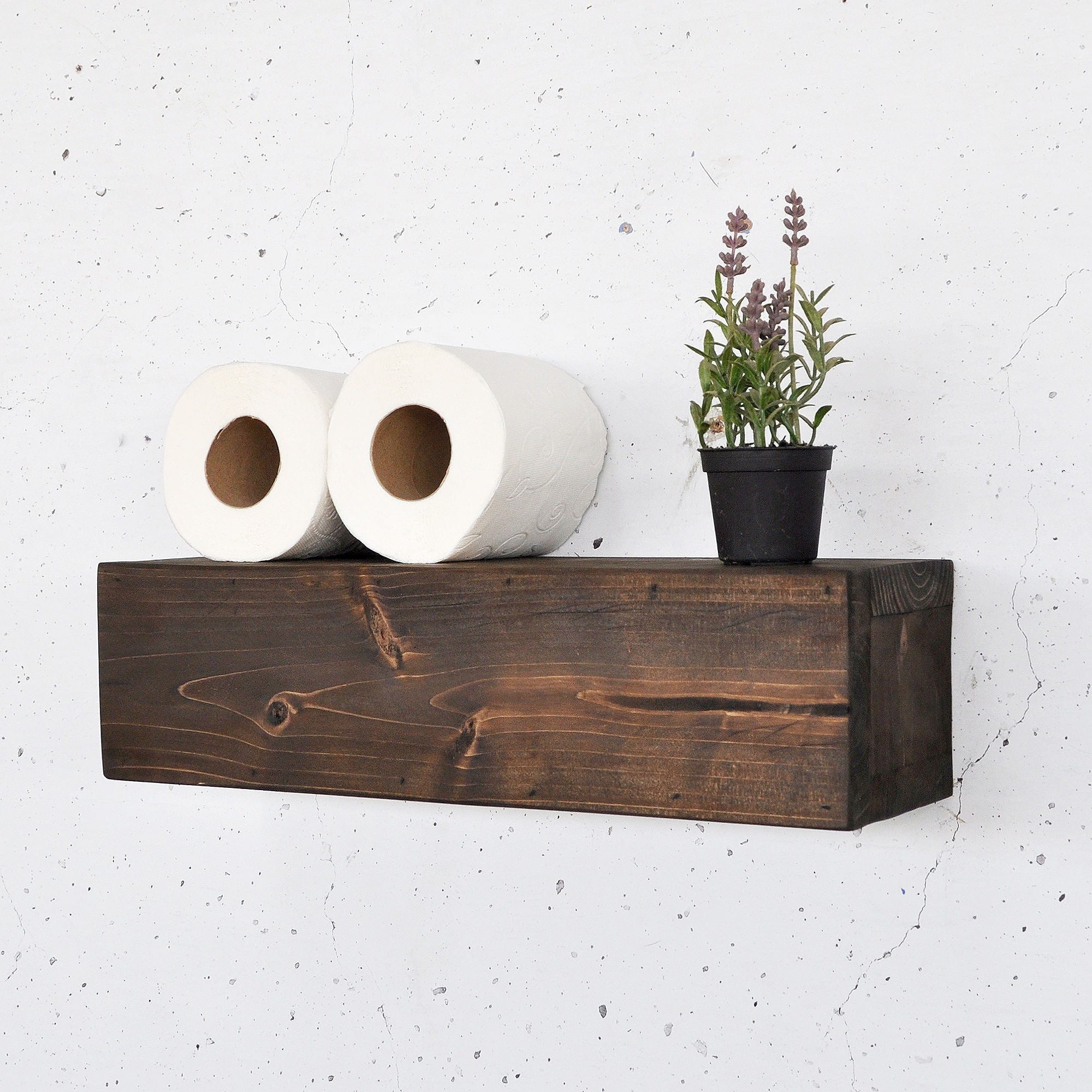 Raft decorativ lemn Hanah Home, lemn masiv, 13 x 11 x 40 cm, lemn, 792EVL2953 — imaginea 5