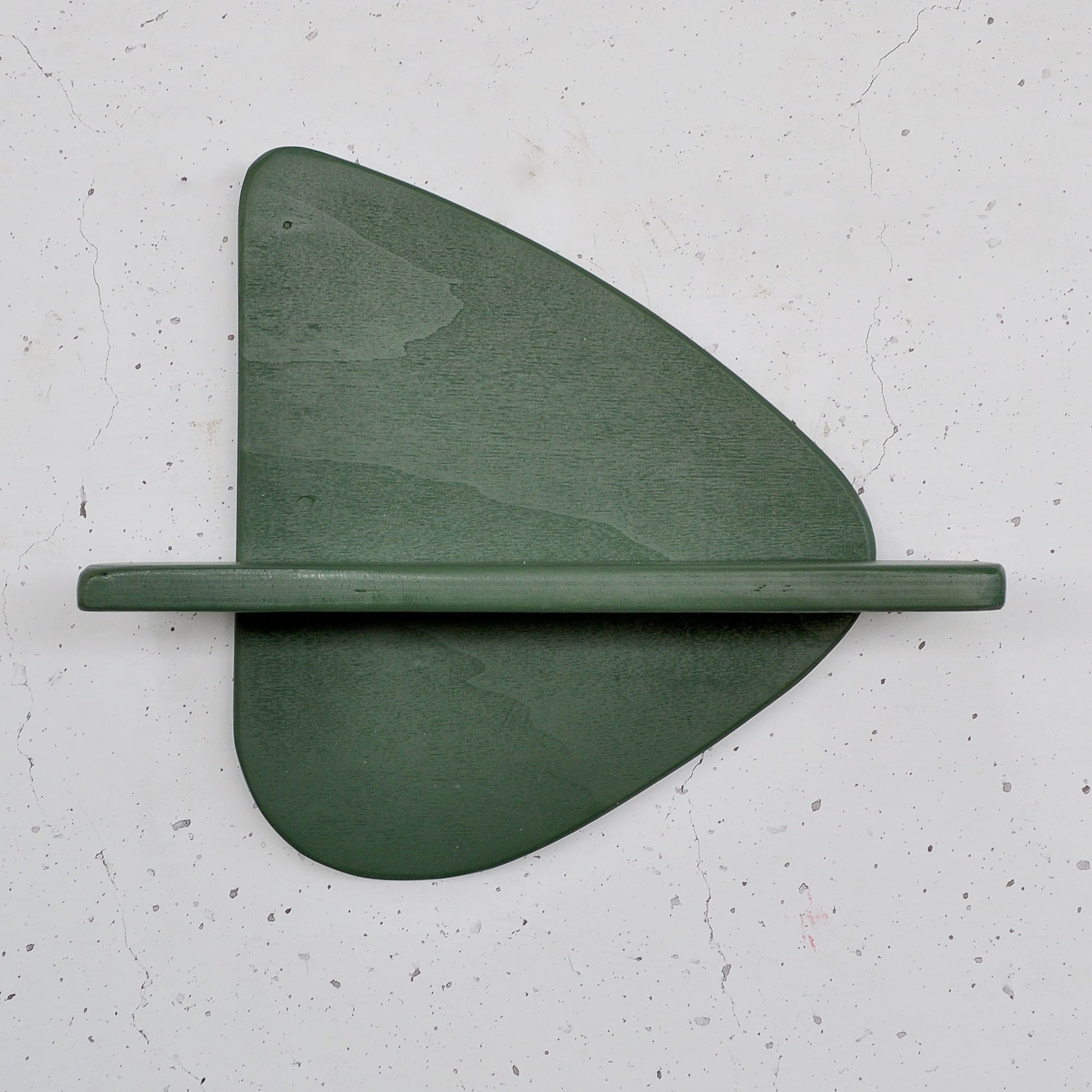 Raft decorativ lemn Hanah Home, placaj, 35 x 11 x 32 cm, închis verde, 792EVL2961 — imaginea 2