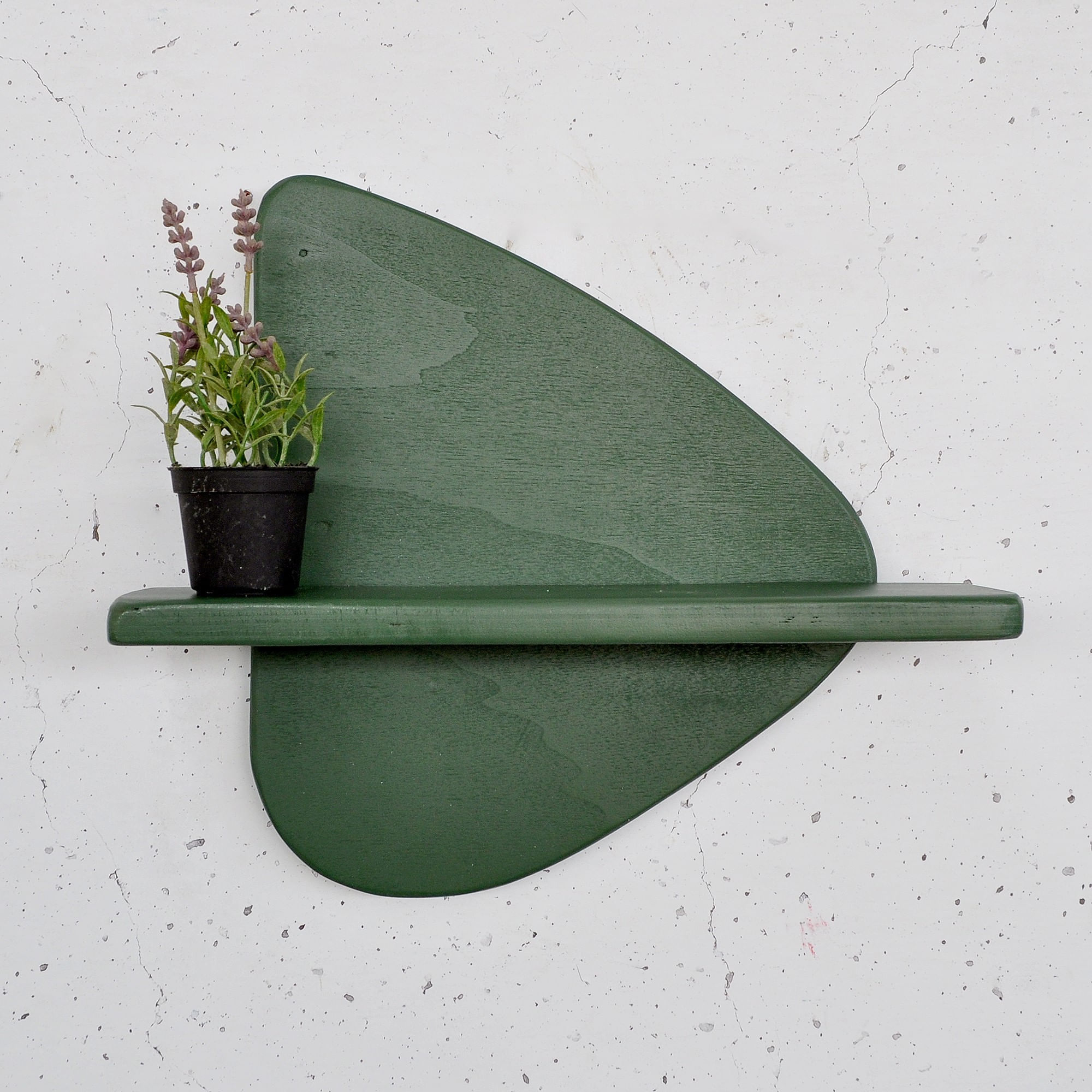 Raft decorativ lemn Hanah Home, placaj, 35 x 11 x 32 cm, închis verde, 792EVL2961 — imaginea 4