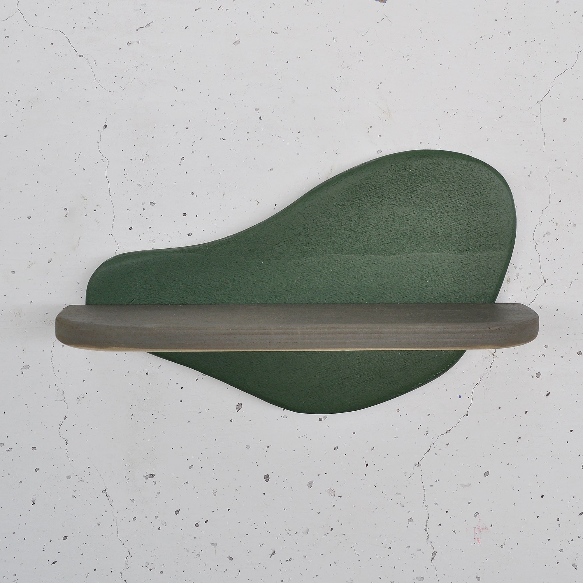 Raft decorativ lemn Hanah Home, placaj, 35 x 11 x 20 cm, închis verde/gri, 792EVL2960 — imaginea 3