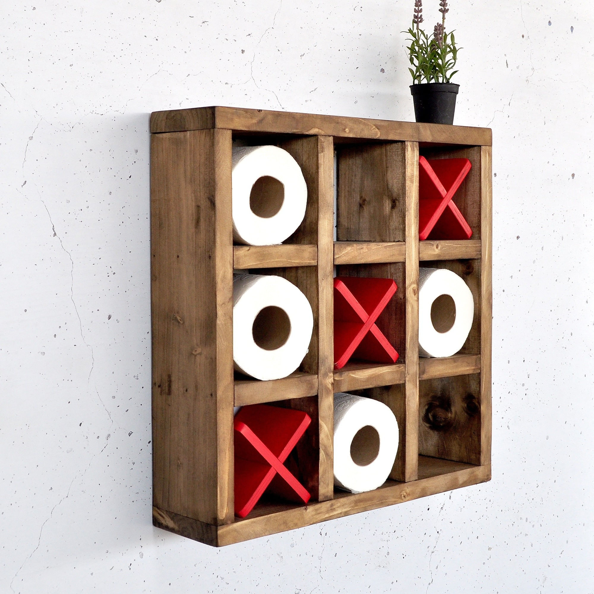 Raft decorativ lemn Hanah Home, lemn masiv, 42.5 x 11 x 42.5 cm, lemn, 792EVL2951 — imaginea 8
