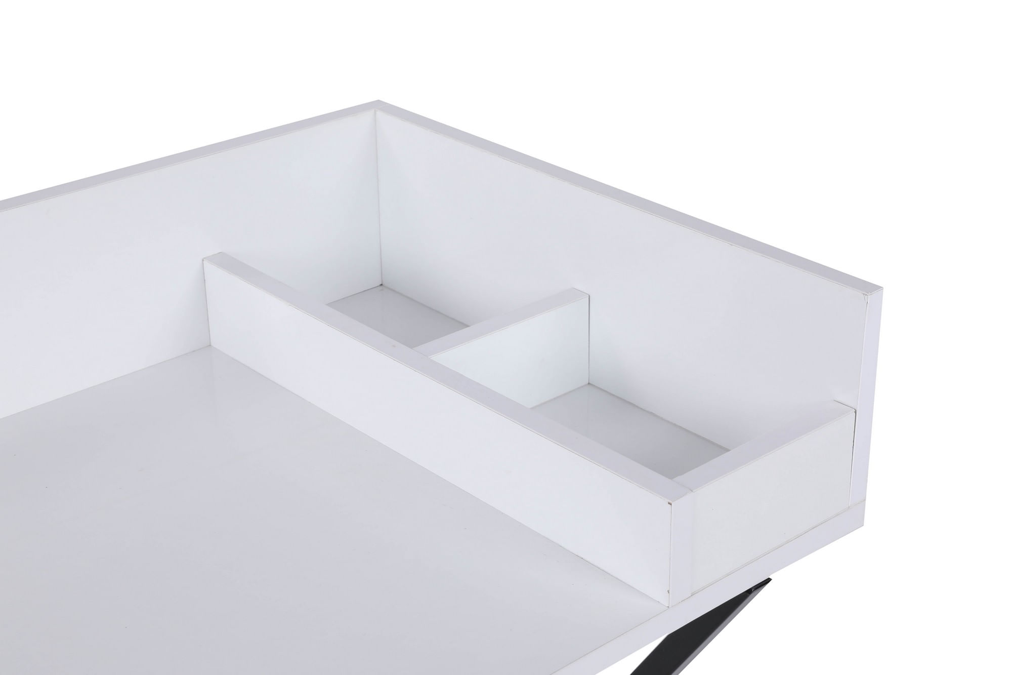Masă machiaj Hanah Home, PAL melaminat, 100 x 89 x 50 cm, alb/negru, 811MDD5106 — imaginea 3
