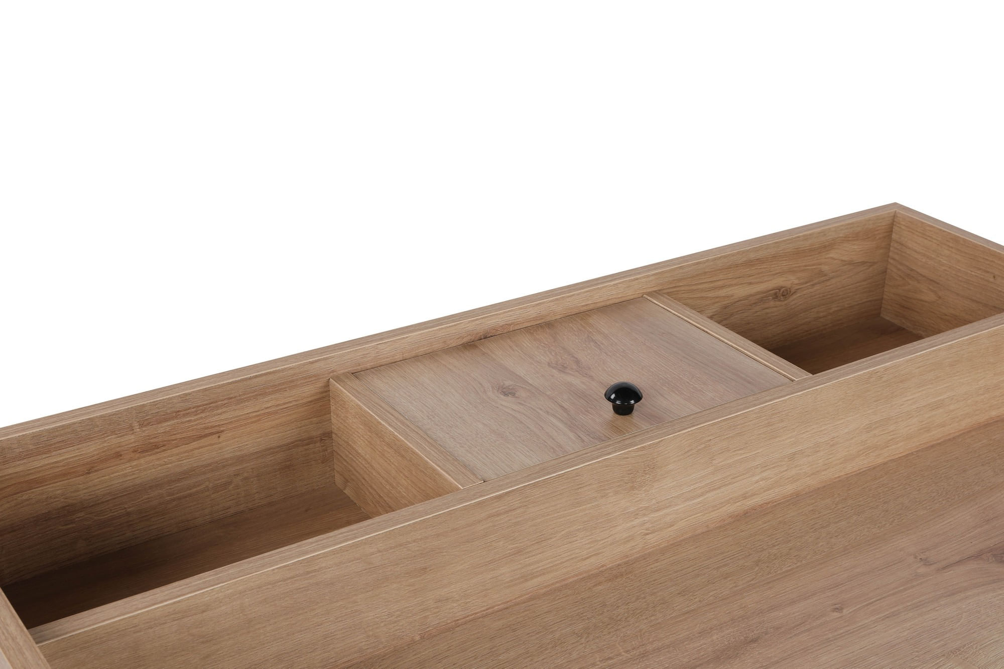 Masă machiaj Hanah Home, PAL melaminat, 100 x 89 x 50 cm, nuc/negru, 811MDD5103 — imaginea 6