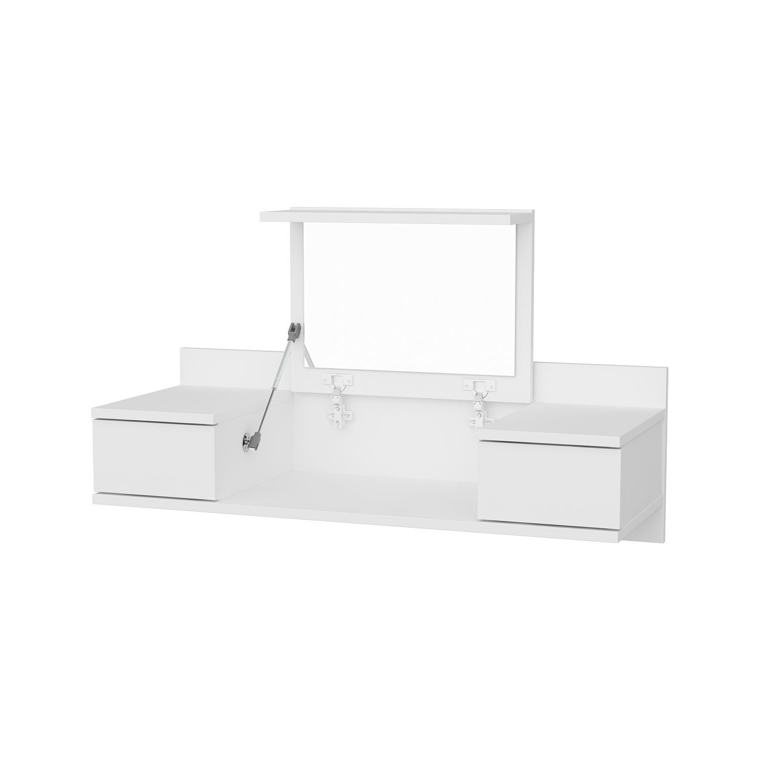 Masă machiaj Hanah Home, PAL melaminat, 100 x 38.9 x 62 cm, alb, 875ZNA3352 — imaginea 3
