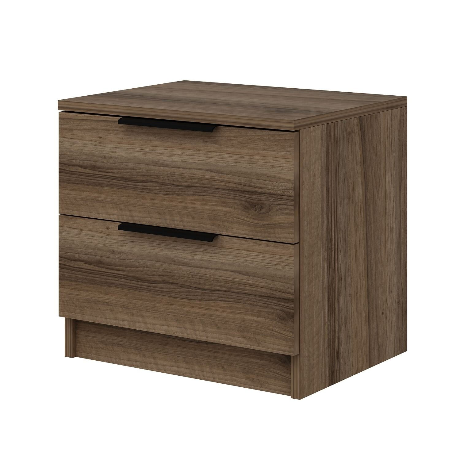 Noptieră Hanah Home, PAL melaminat, 54 x 47 x 40 cm, nuc, 506MNR1504 — imaginea 6