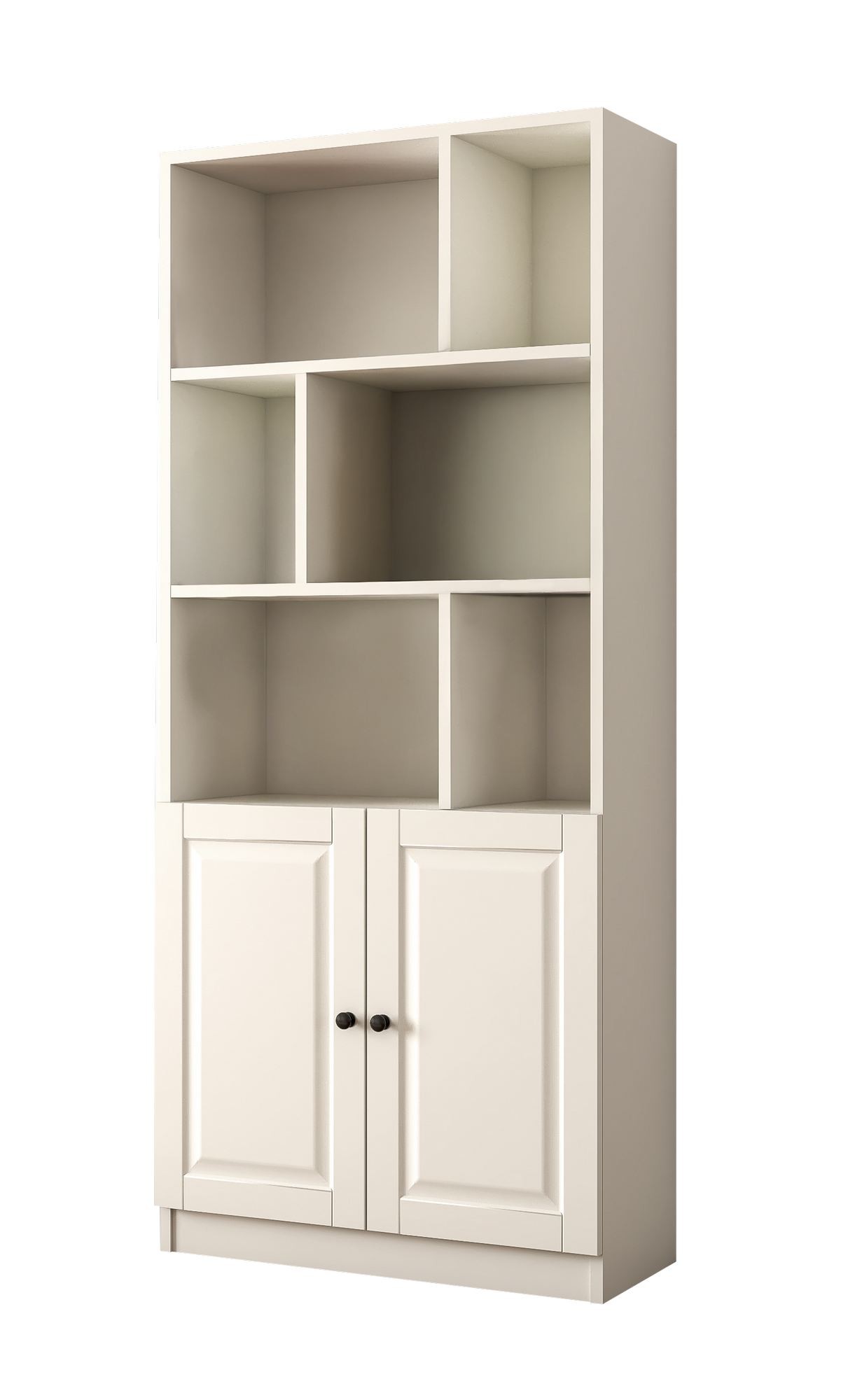 Birou cu bibliotecă Hanah Home, PAL melaminat, 155 x 40 x 150 cm, alb mat, 167RAB1708 — imaginea 5