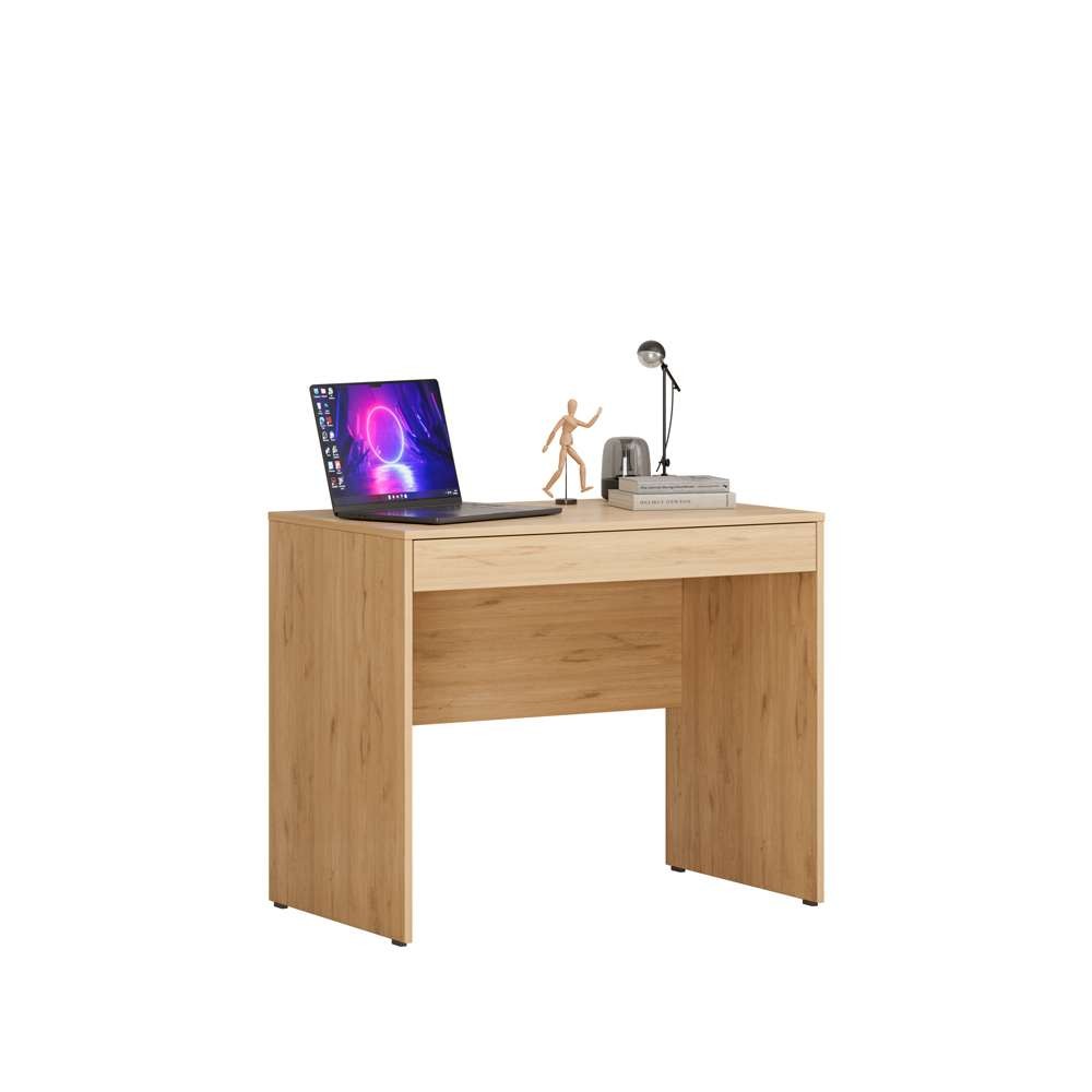 Birou studiu Hanah Home, PAL melaminat, 90 x 55 x 75 cm, stejar, 479ADR2713 — imaginea 4
