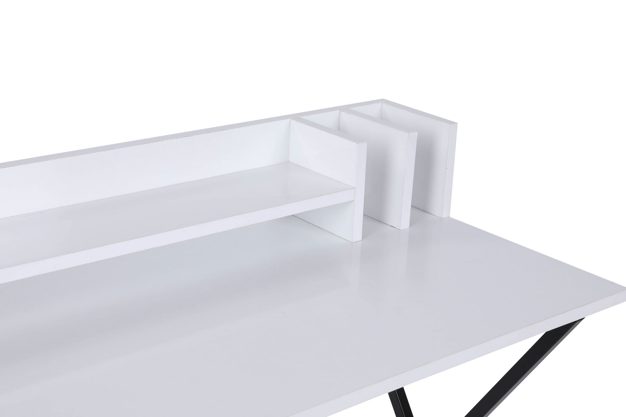 Birou studiu Hanah Home, PAL melaminat, 100 x 89 x 50 cm, alb/negru, 811MDD3823 — imaginea 2
