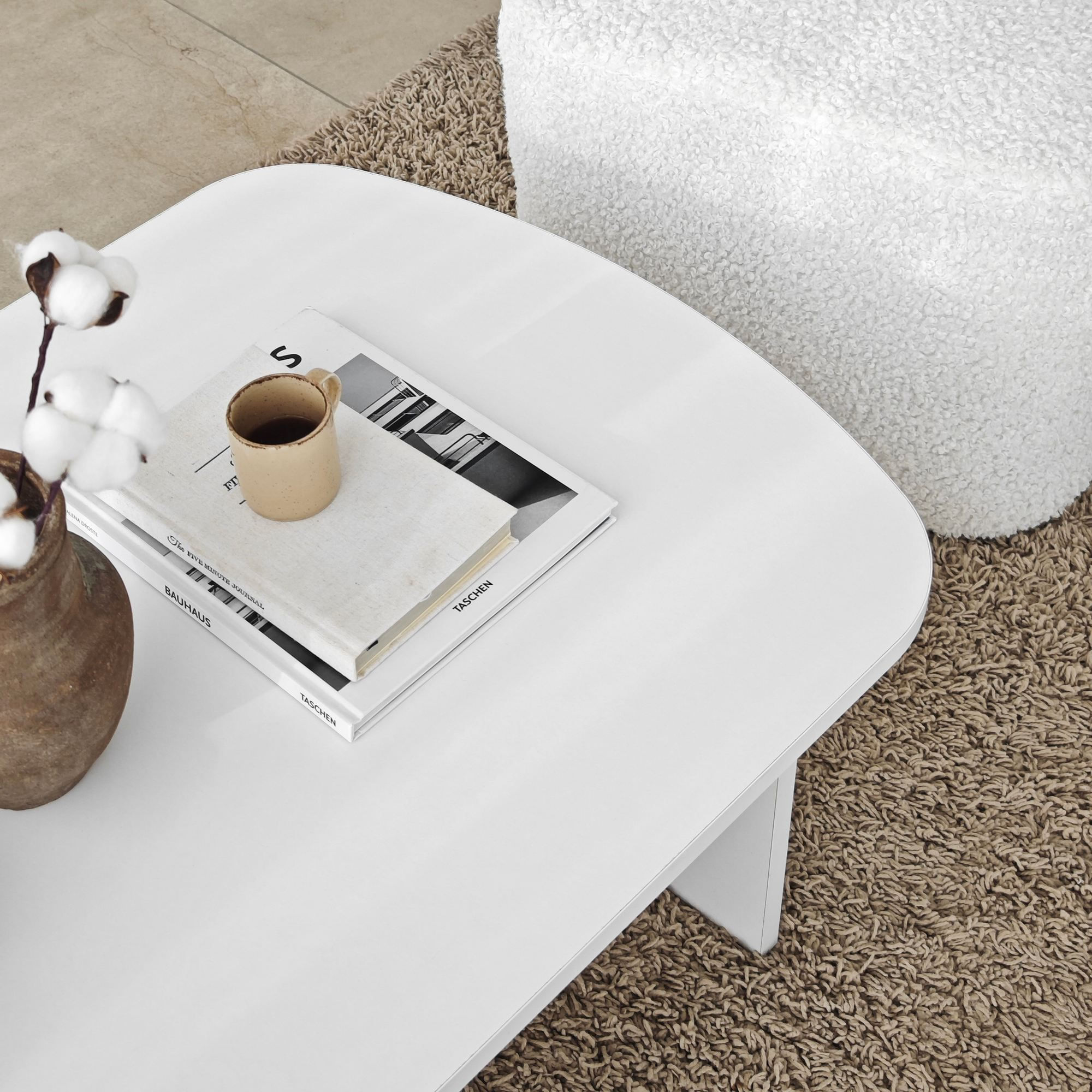 Măsuță cafea Hanah Home, PAL melaminat, 105 x 60 x 35 cm, alb, 552NOS2554 — imaginea 5