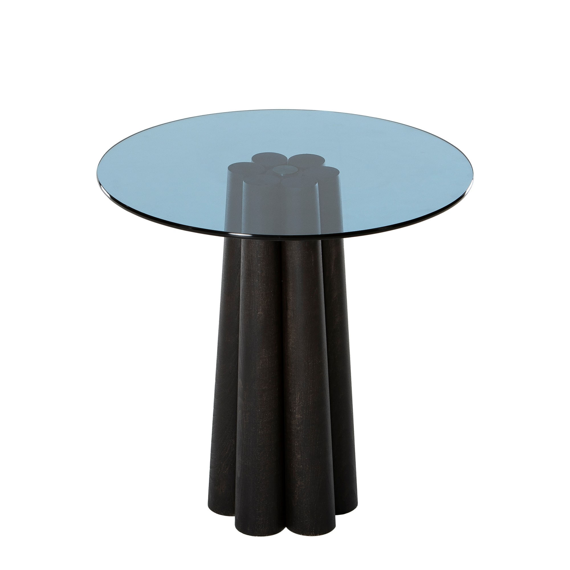 Măsuță cafea Hanah Home, sticlă, 50 x 50 x 50 cm, negru/albastru, 552NOS2399 — imaginea 5