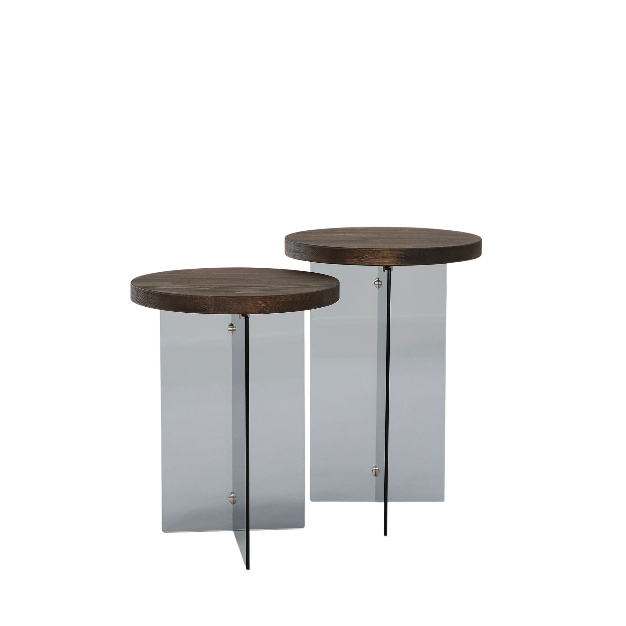 Set măsuțe cafea Hanah Home, MDF, 35 x 51 cm, nuc/închis gri, 552NOS2410 — imaginea 2