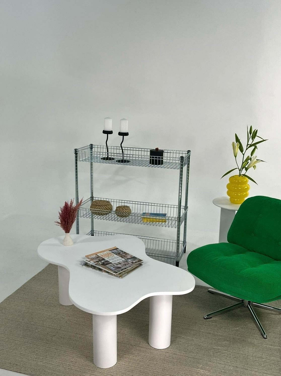 Măsuță cafea Hanah Home, MDF, 110 x 70 x 40 cm, alb, 313RTX1152 — imaginea 2