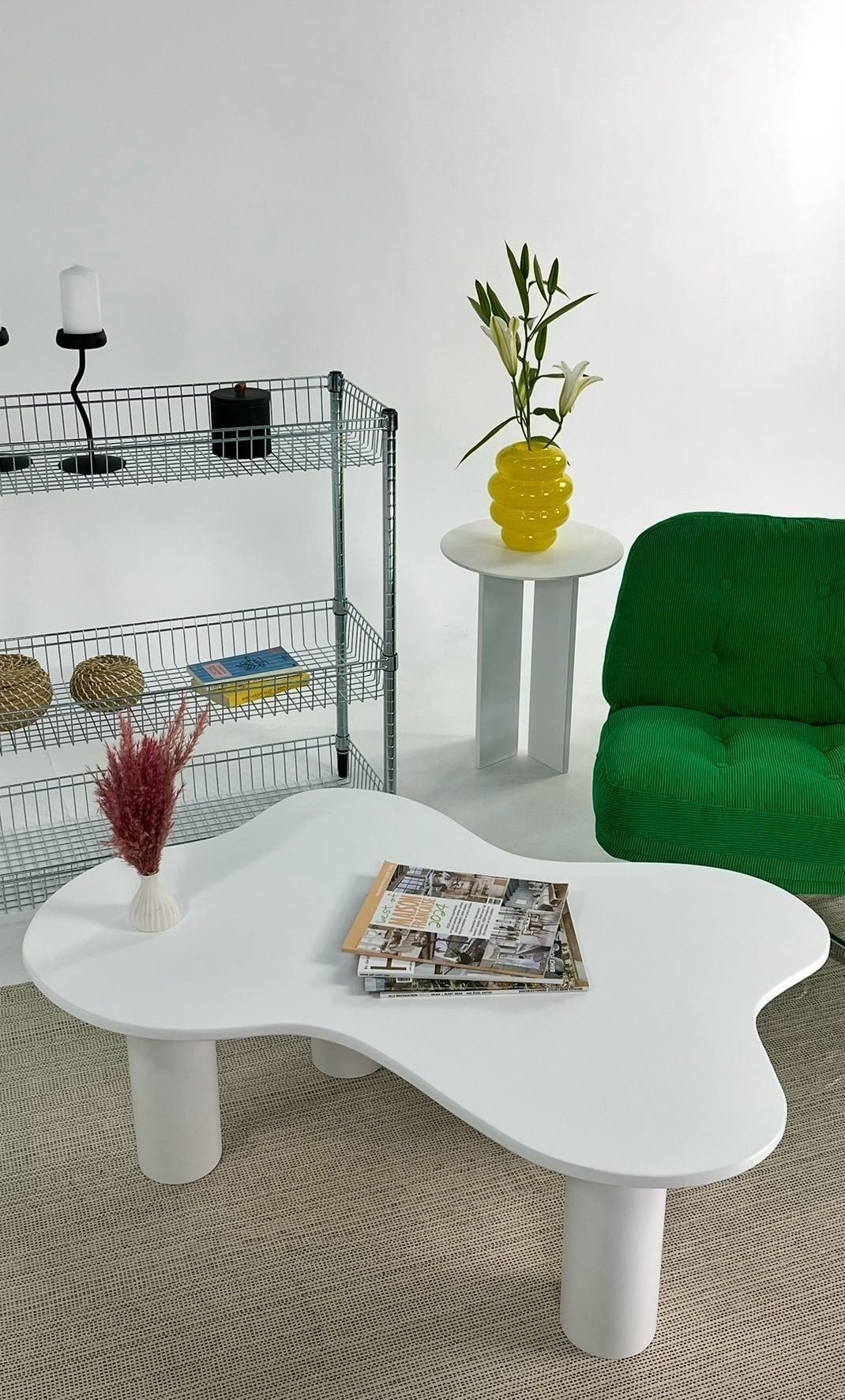 Măsuță cafea Hanah Home, MDF, 110 x 70 x 40 cm, alb, 313RTX1152 — imaginea 3