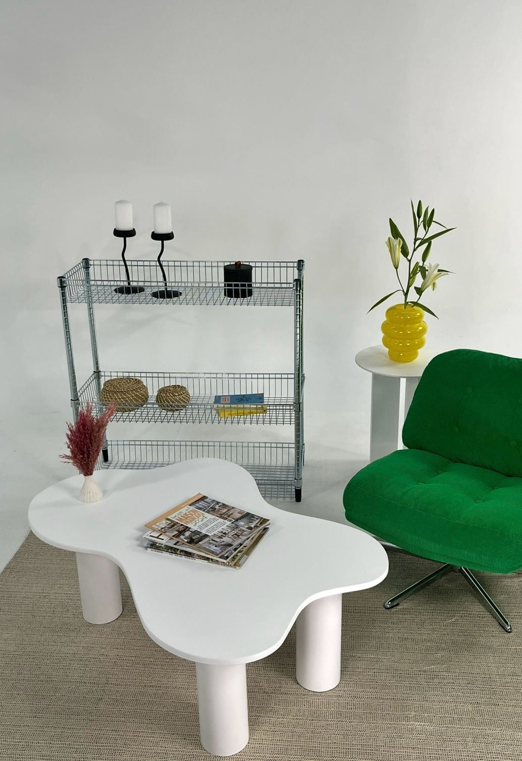 Măsuță cafea Hanah Home, MDF, 110 x 70 x 40 cm, alb, 313RTX1152 — imaginea 4