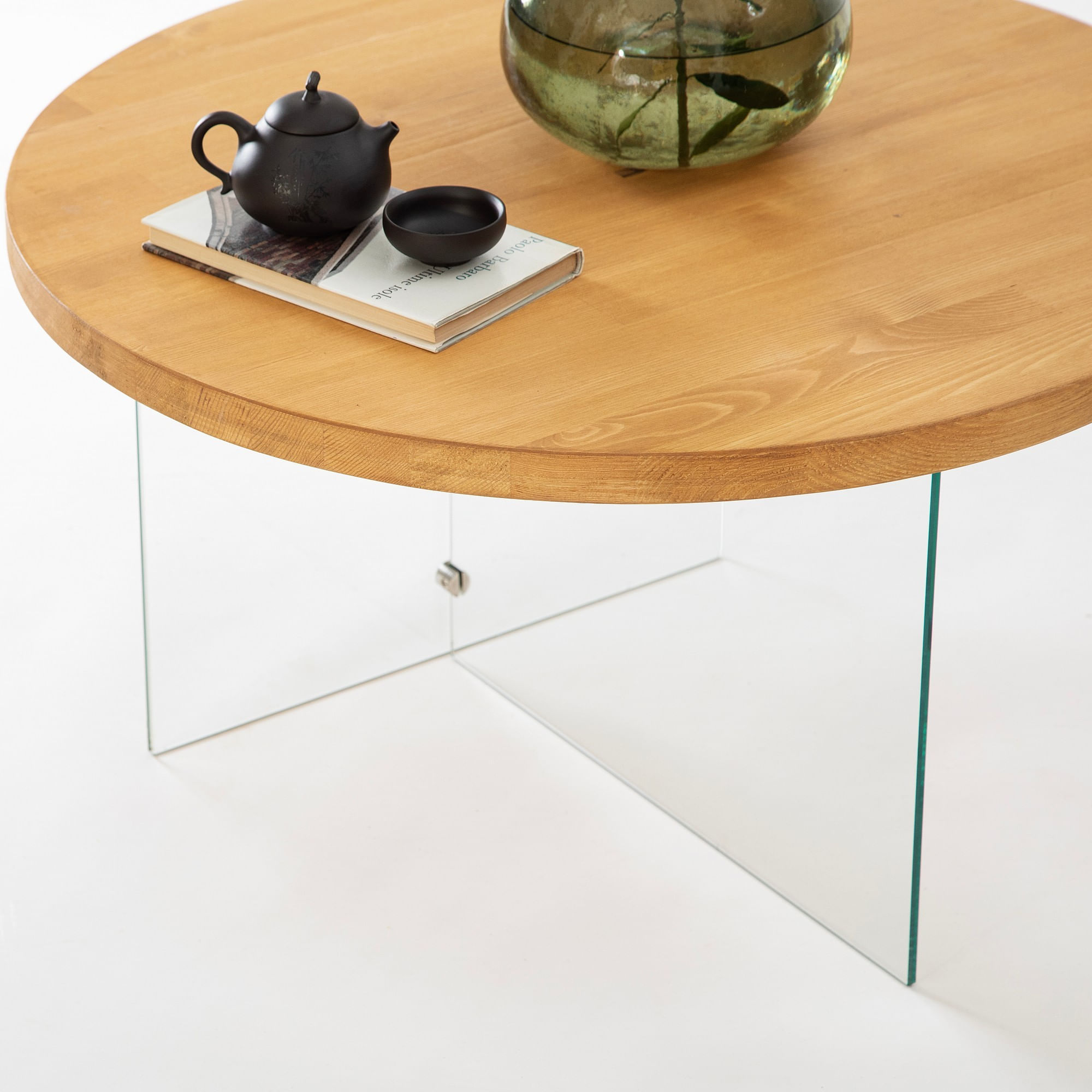 Măsuță cafea Hanah Home, MDF, 70 x 40 cm, transparent/stejar, 552NOS2411 — imaginea 5