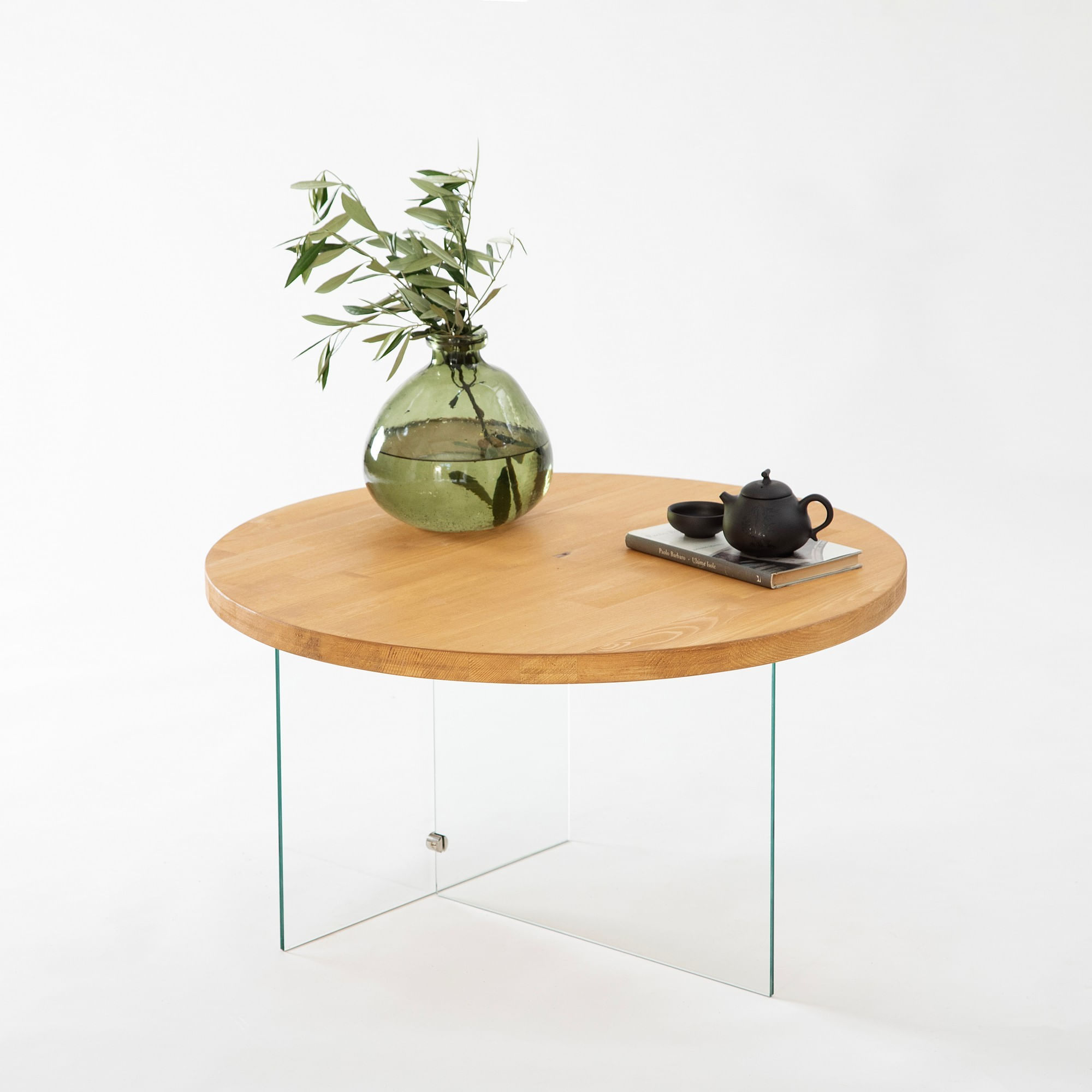 Măsuță cafea Hanah Home, MDF, 70 x 40 cm, transparent/stejar, 552NOS2411 — imaginea 6