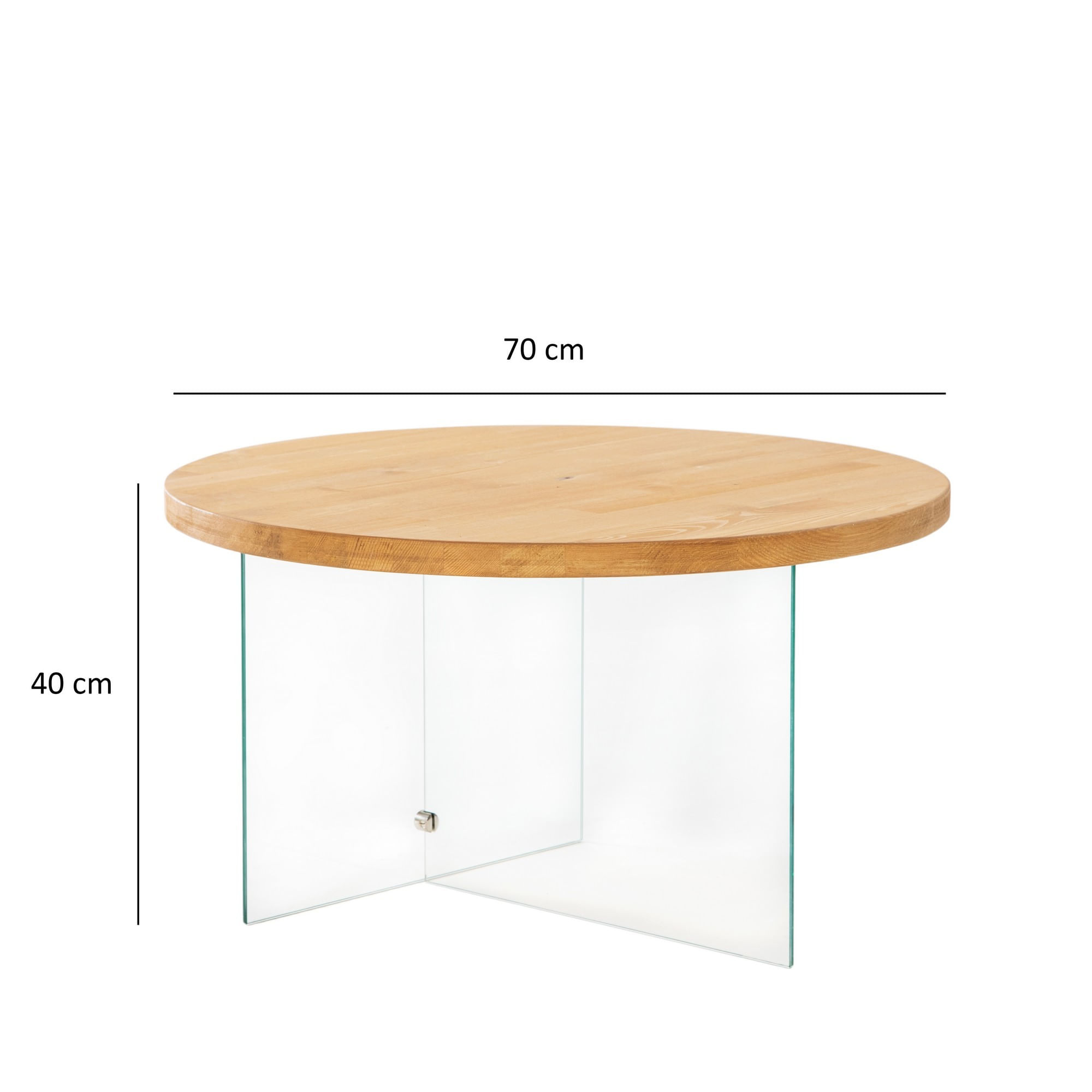 Măsuță cafea Hanah Home, MDF, 70 x 40 cm, transparent/stejar, 552NOS2411 — imaginea 8