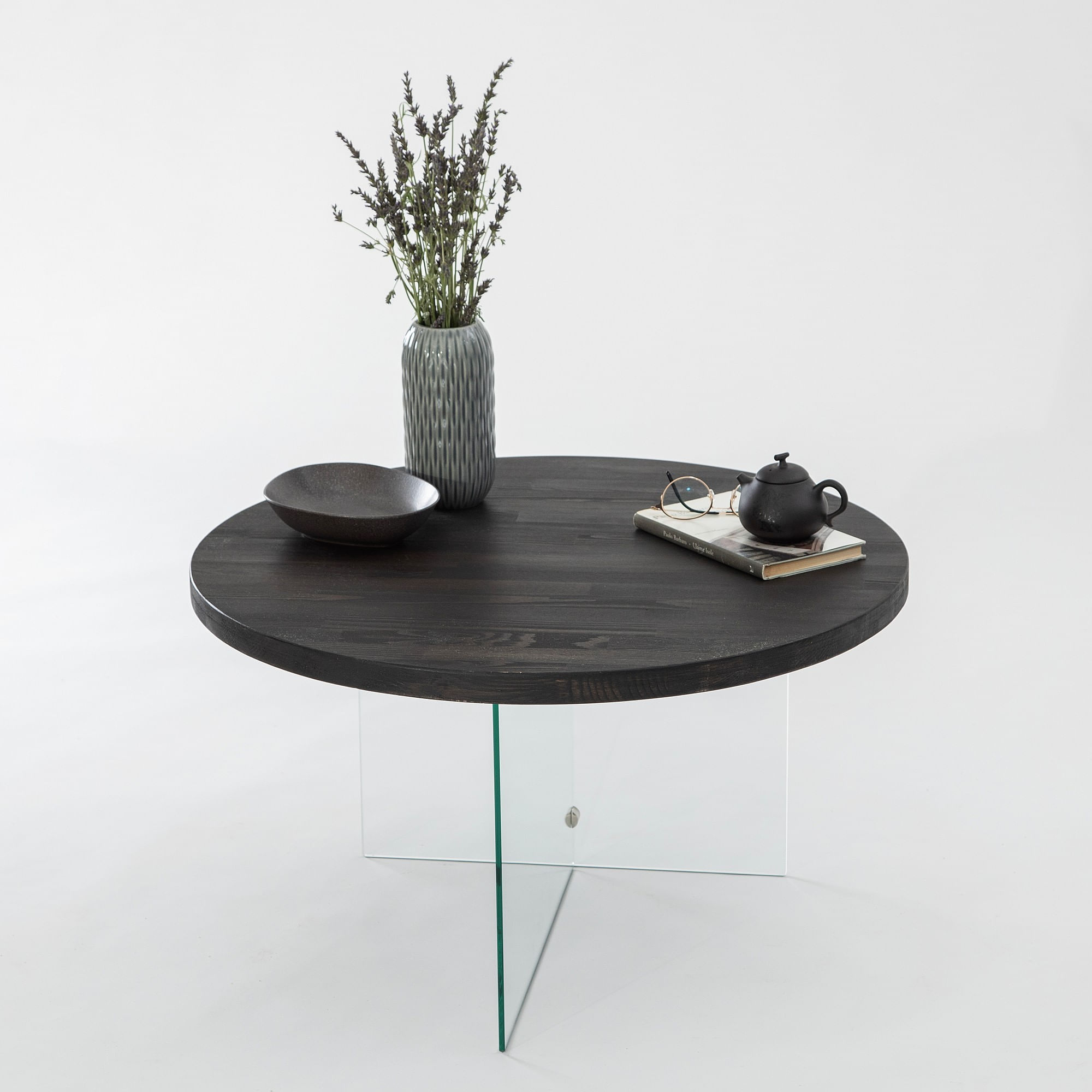 Măsuță cafea Hanah Home, MDF, 70 x 40 cm, antracit/transparent, 552NOS2403 — imaginea 8