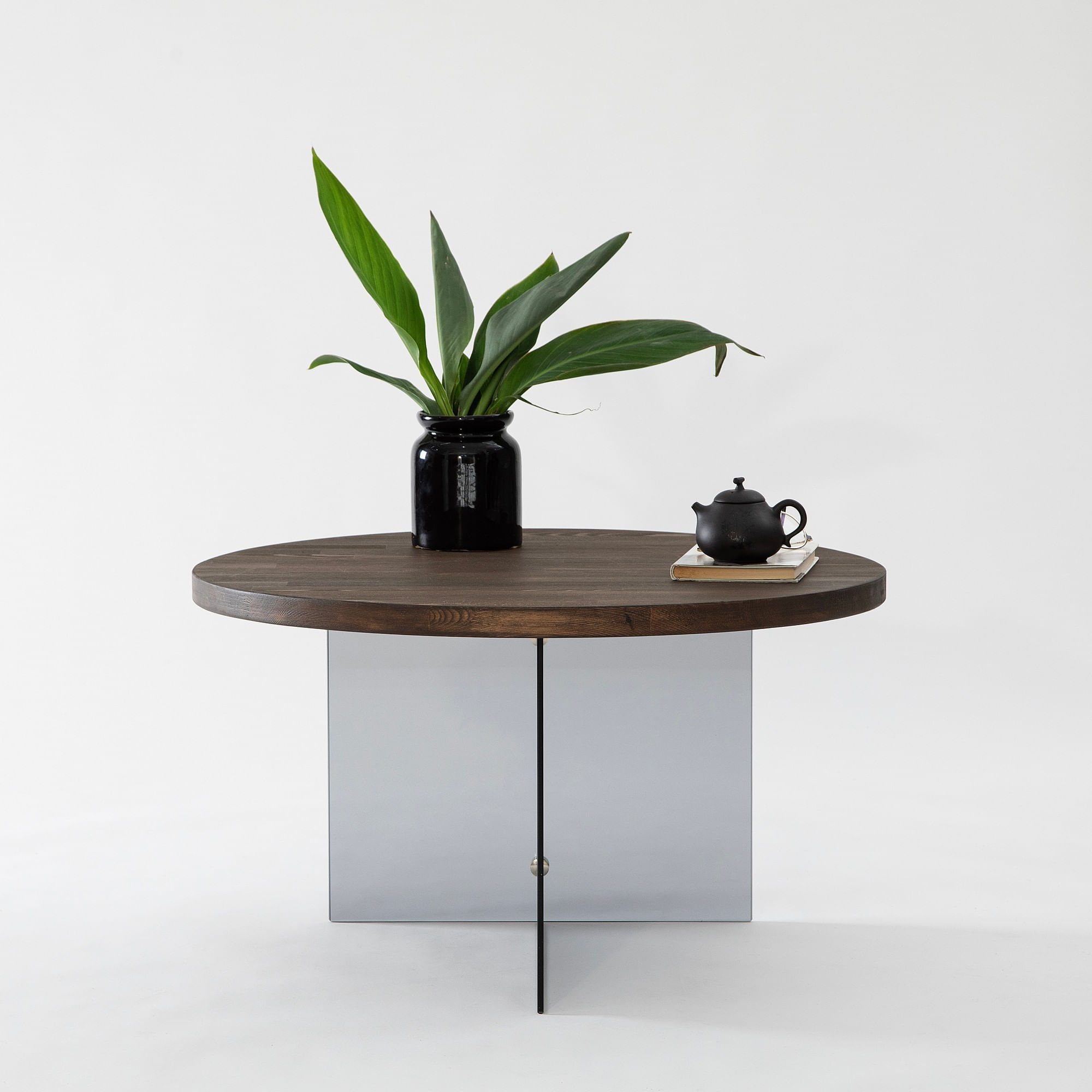 Măsuță cafea Hanah Home, MDF, 70 x 40 cm, nuc/închis gri, 552NOS2409 — imaginea 4