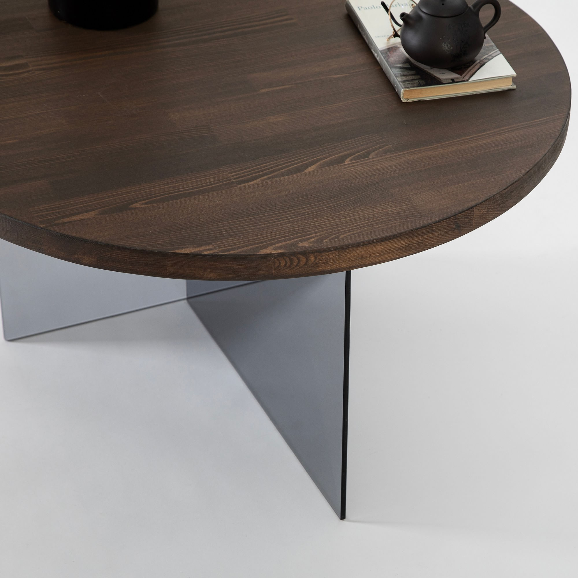 Măsuță cafea Hanah Home, MDF, 70 x 40 cm, nuc/închis gri, 552NOS2409 — imaginea 7
