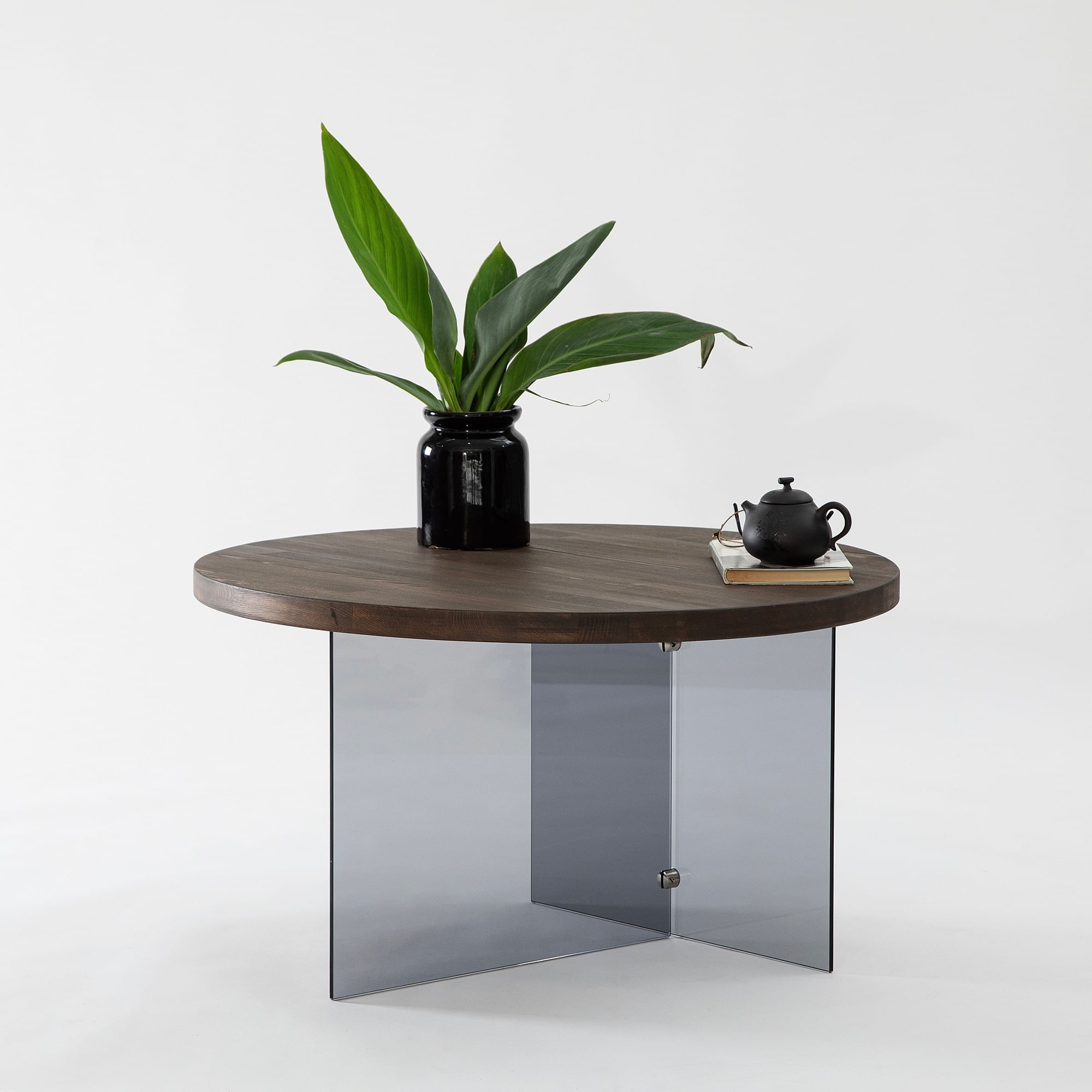 Măsuță cafea Hanah Home, MDF, 70 x 40 cm, nuc/închis gri, 552NOS2409 — imaginea 8
