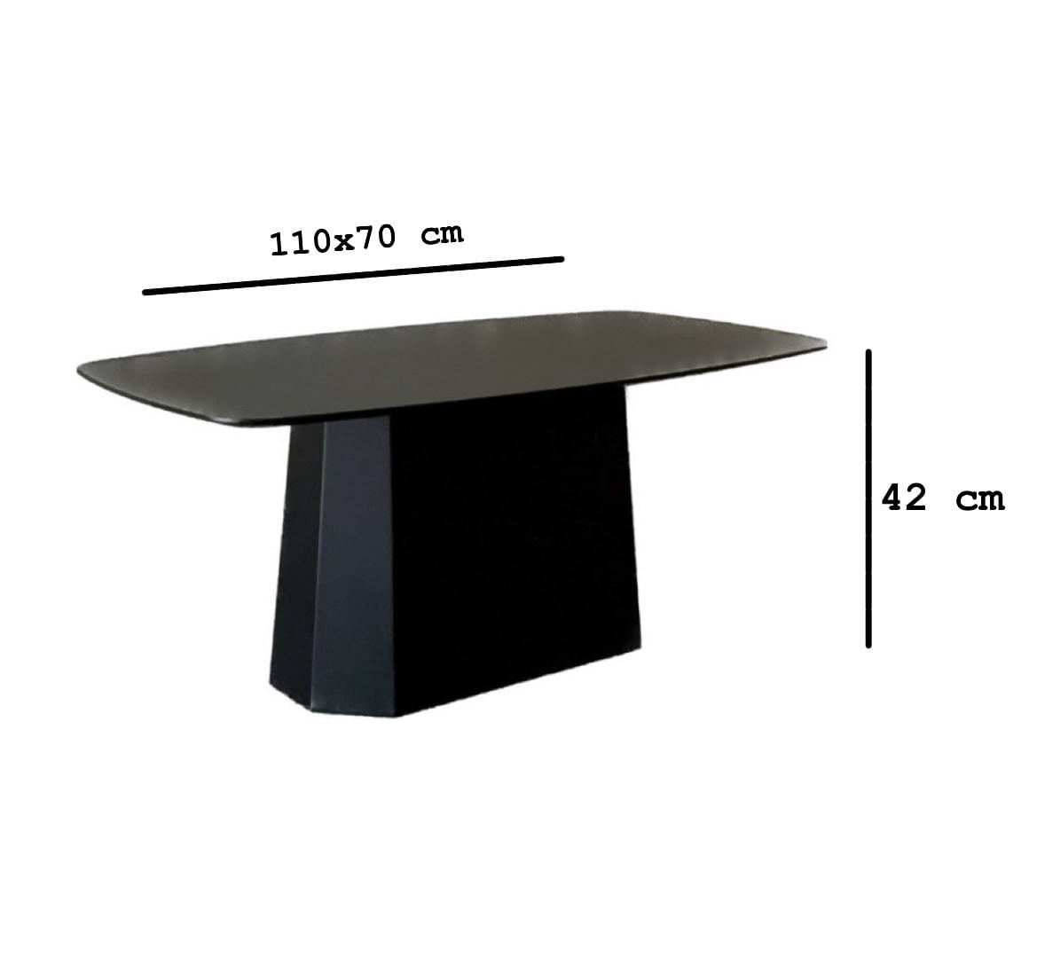 Măsuță cafea Hanah Home, MDF, 100 x 54 x 42 cm, negru, 313RTX1107 — imaginea 2
